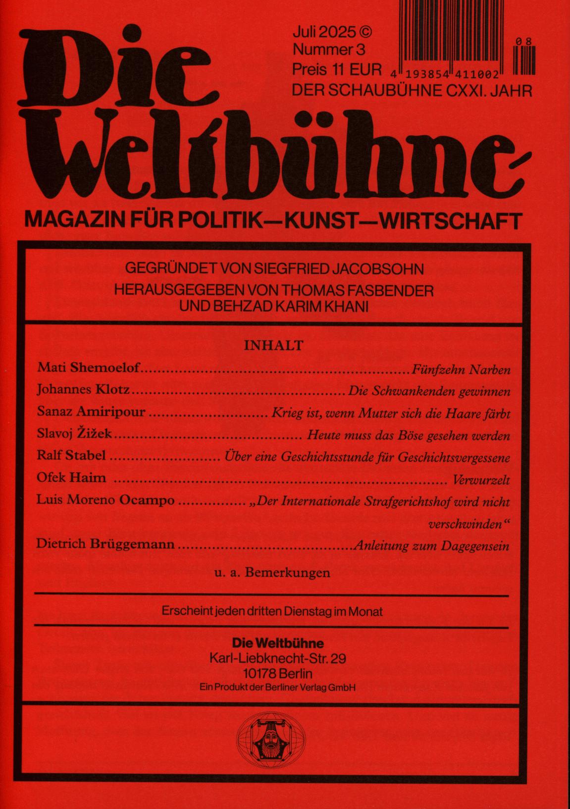 DIE WELTBÜHNE 8/2025