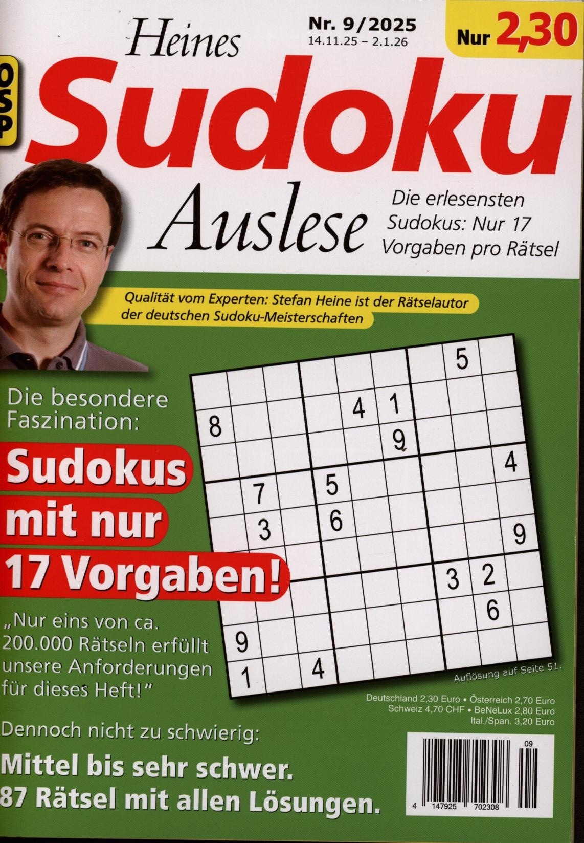 HEINES SUDOKU AUSLESE 9/2025