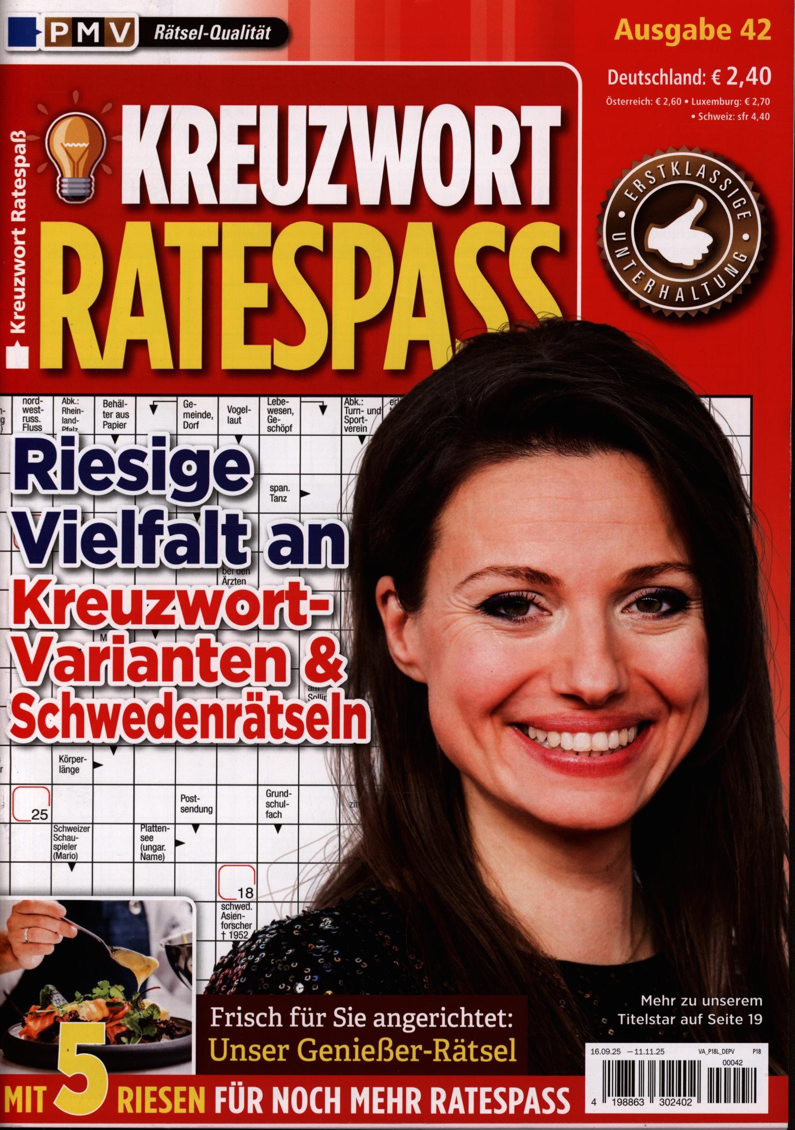 Kreuzwort Ratespaß 42/2025