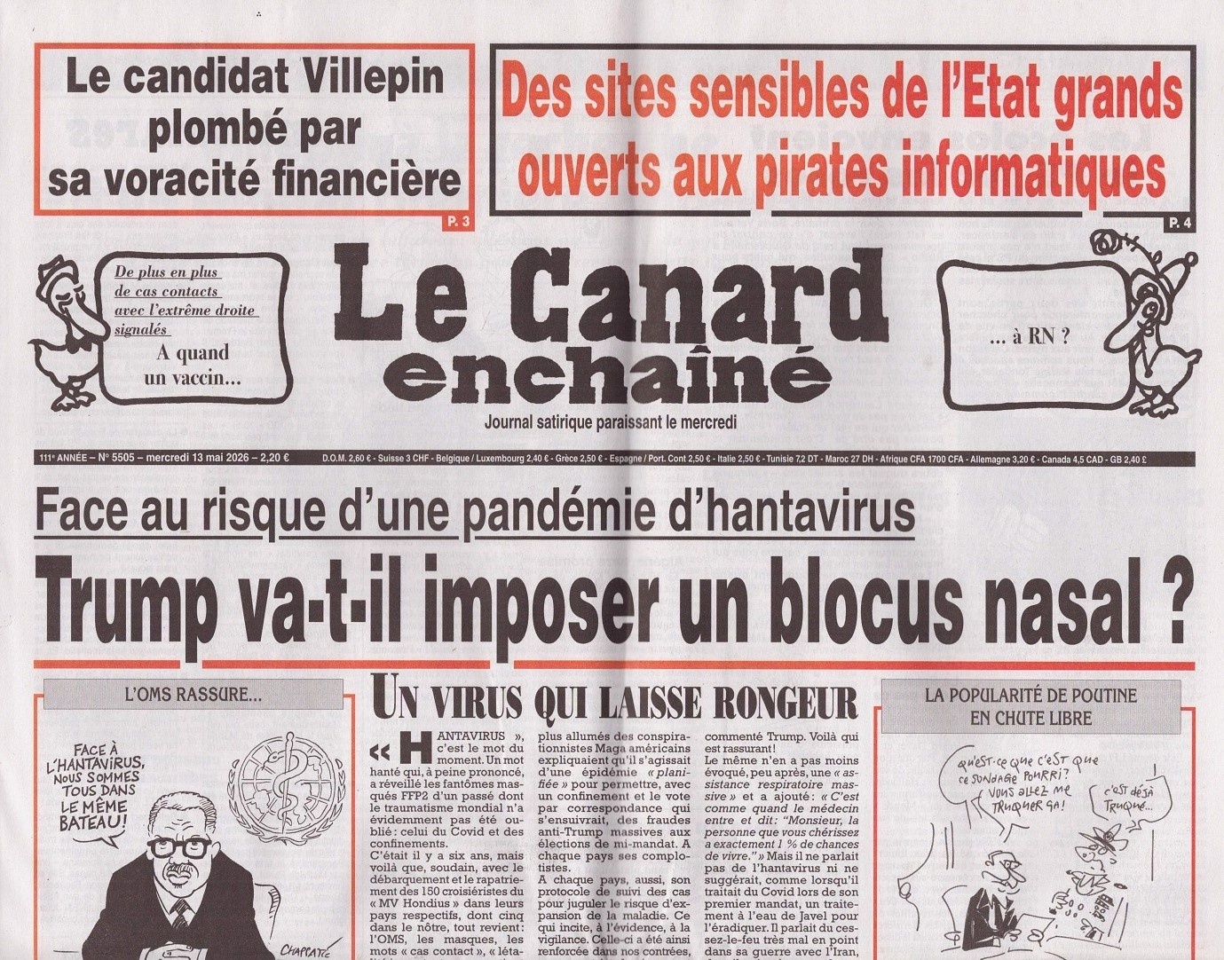 Le Canard enchaîné 5505/2026