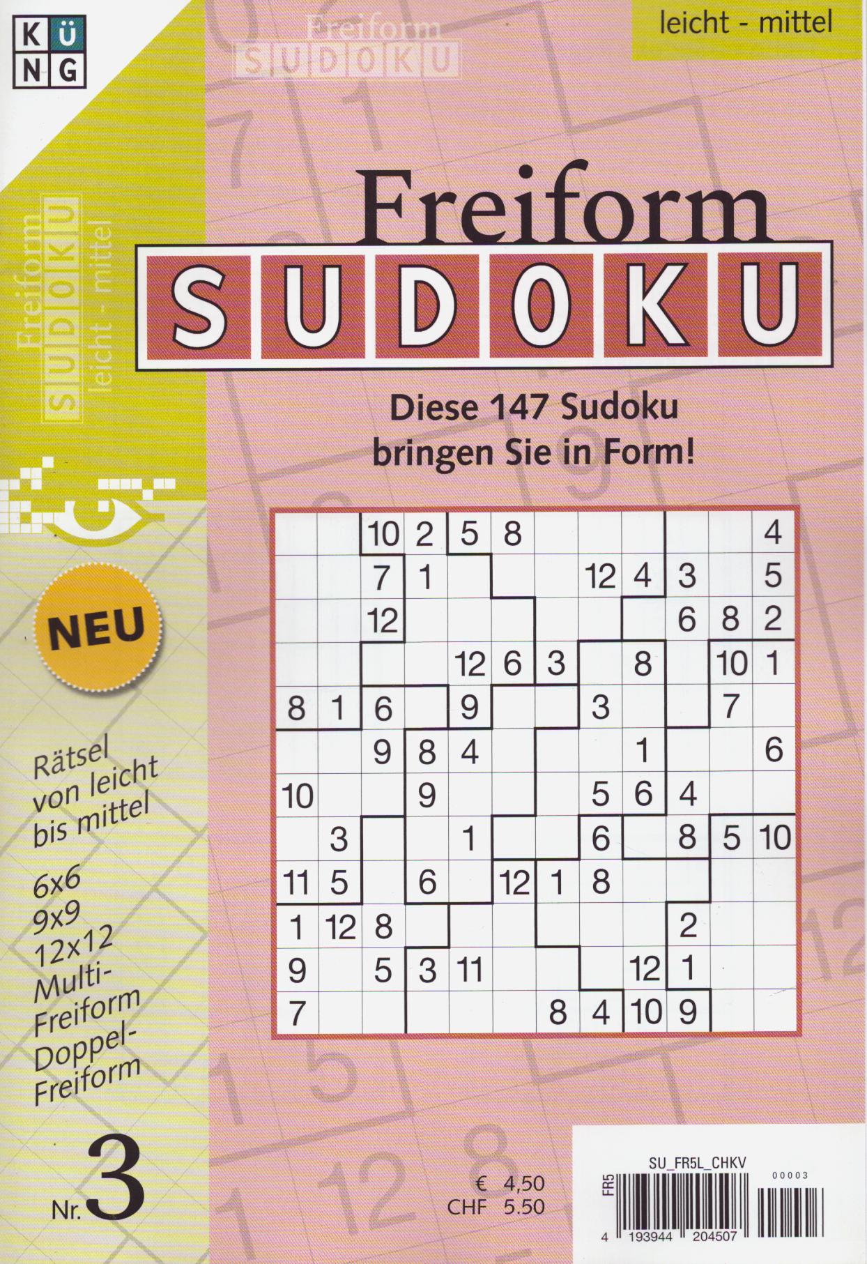 Freiform Sudoku Magazin 3/2026