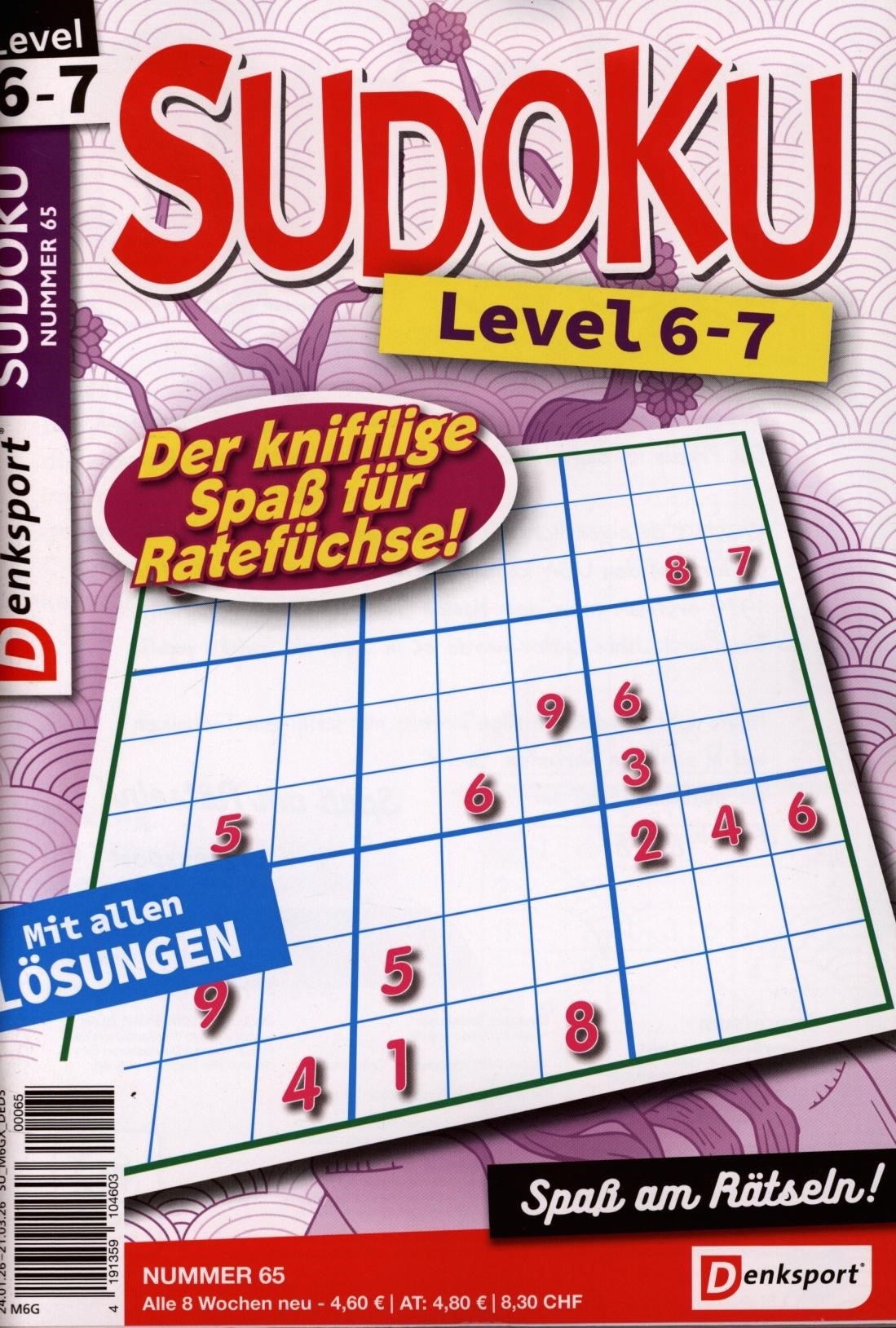 Denksport Sudoku Level 6-7 65/2026