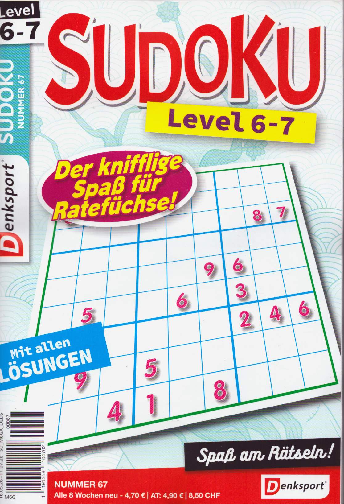 Denksport Sudoku Level 6-7 67/2026