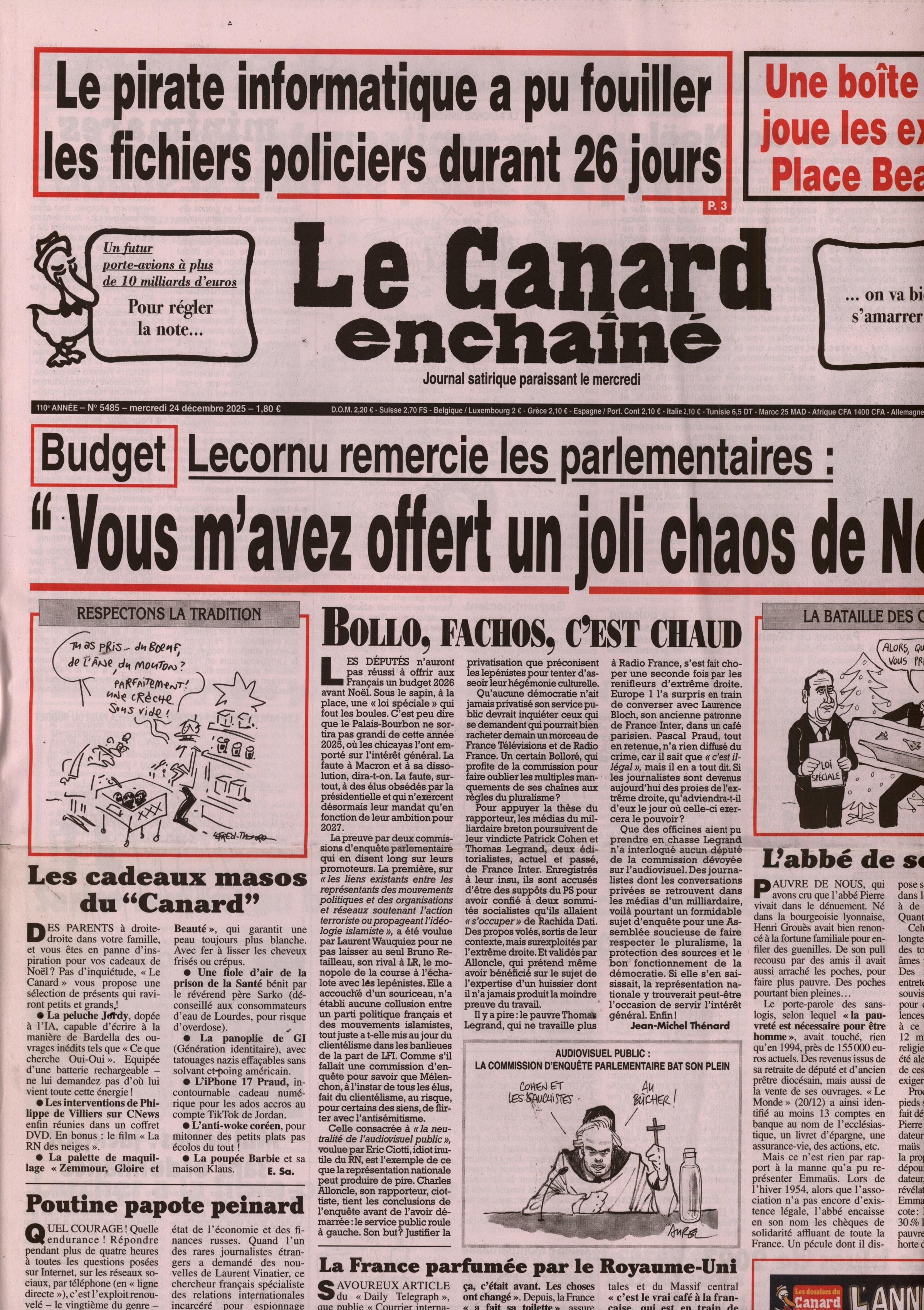 Le Canard enchaîné 5485/2025