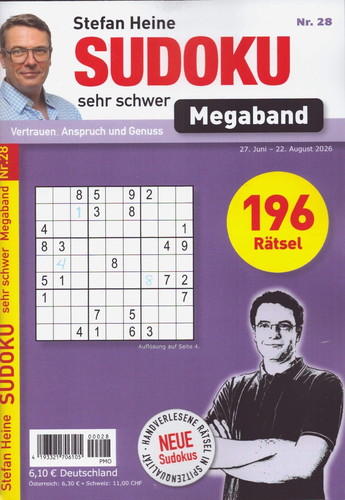 Sudoku sehr schwer MEGABAND 28/2026