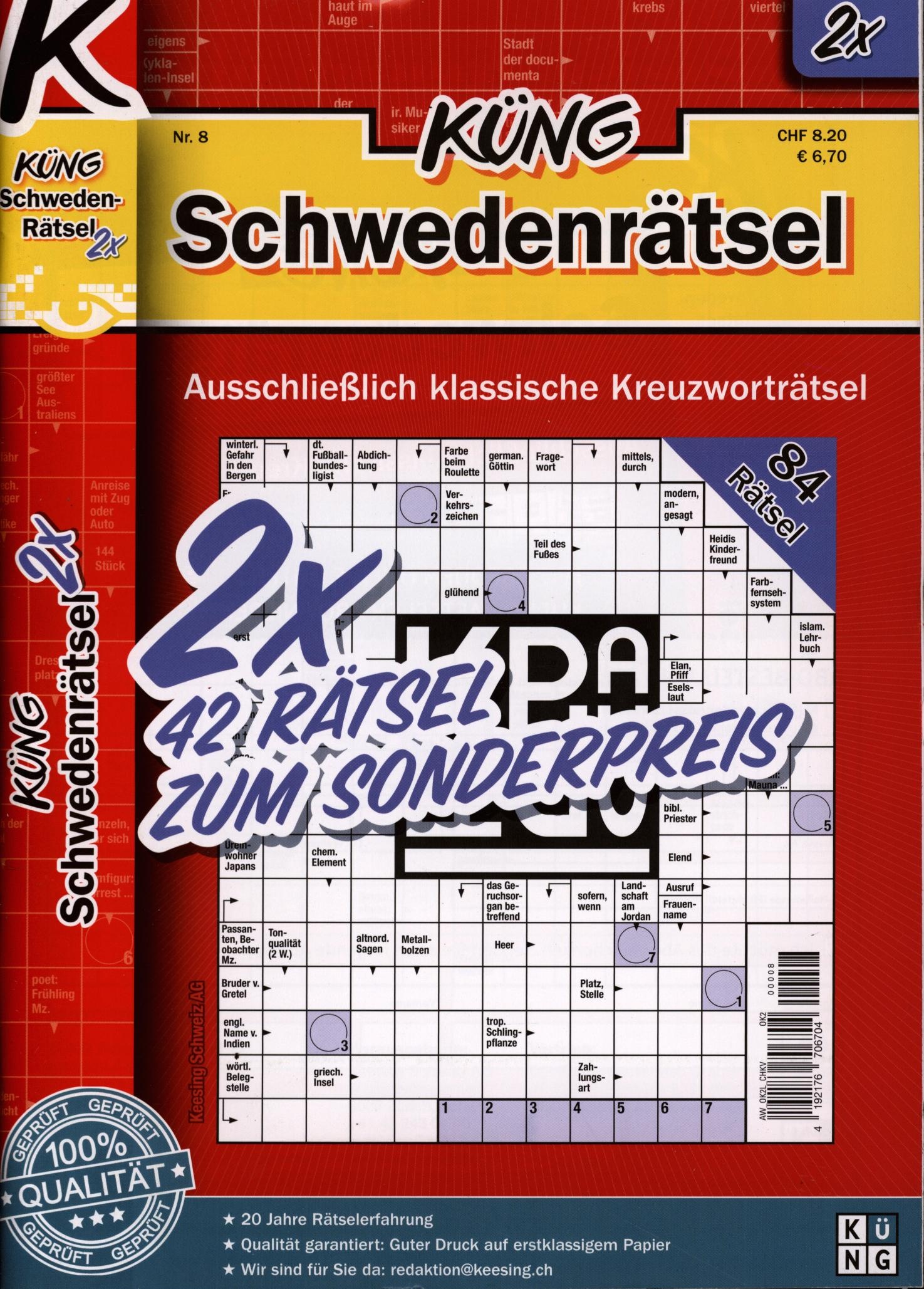 Schwedenrätsel 2x 8/2025