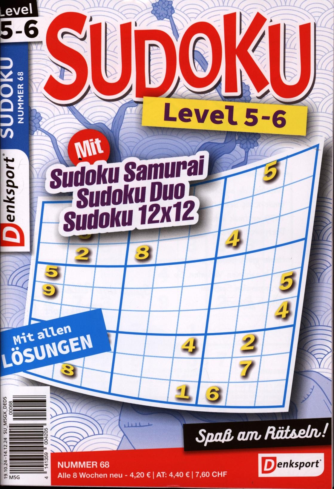 Denksport Sudoku Level 5-6 68/2024