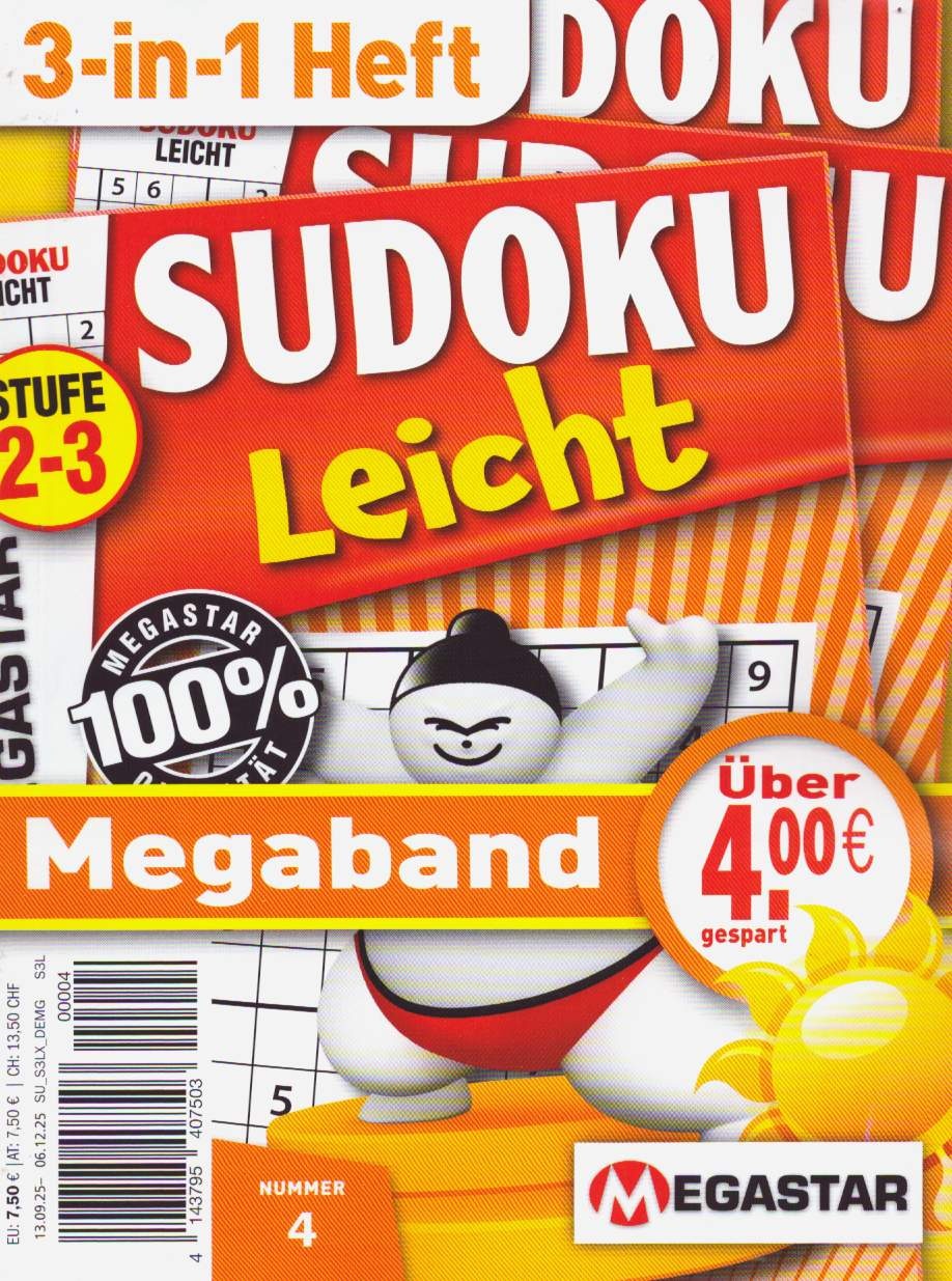 Sudoku Leicht Megaband 3in1 4/2025