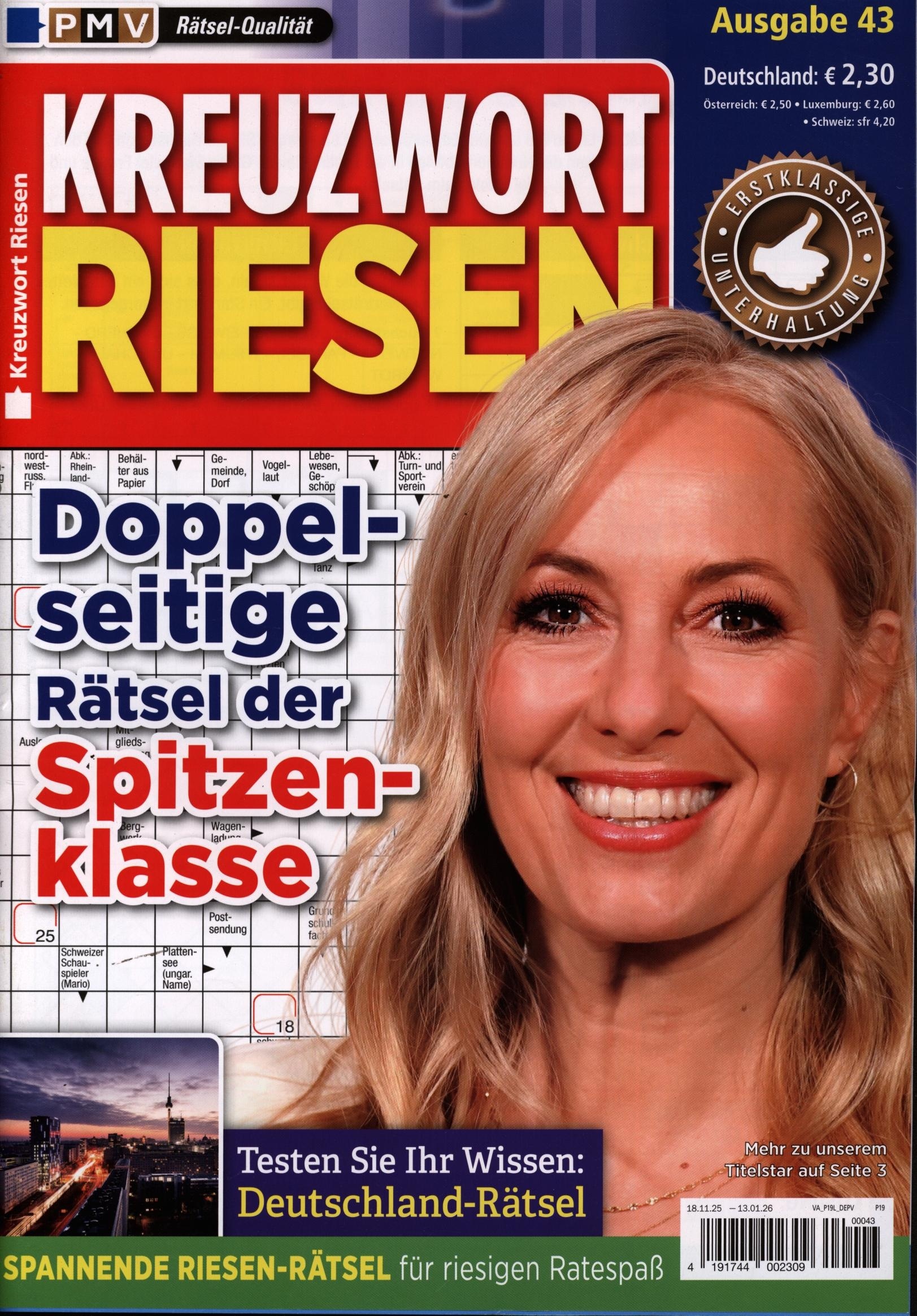 Kreuzwort Riesen 43/2025
