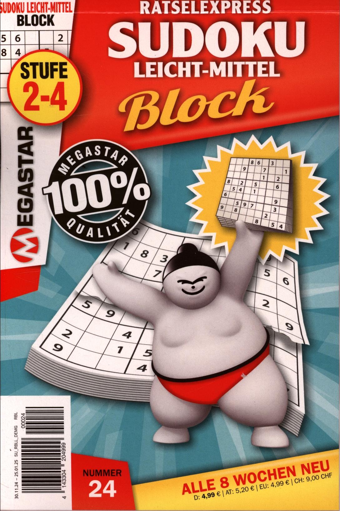 Sudoku Block leicht-mitt. 24/2024