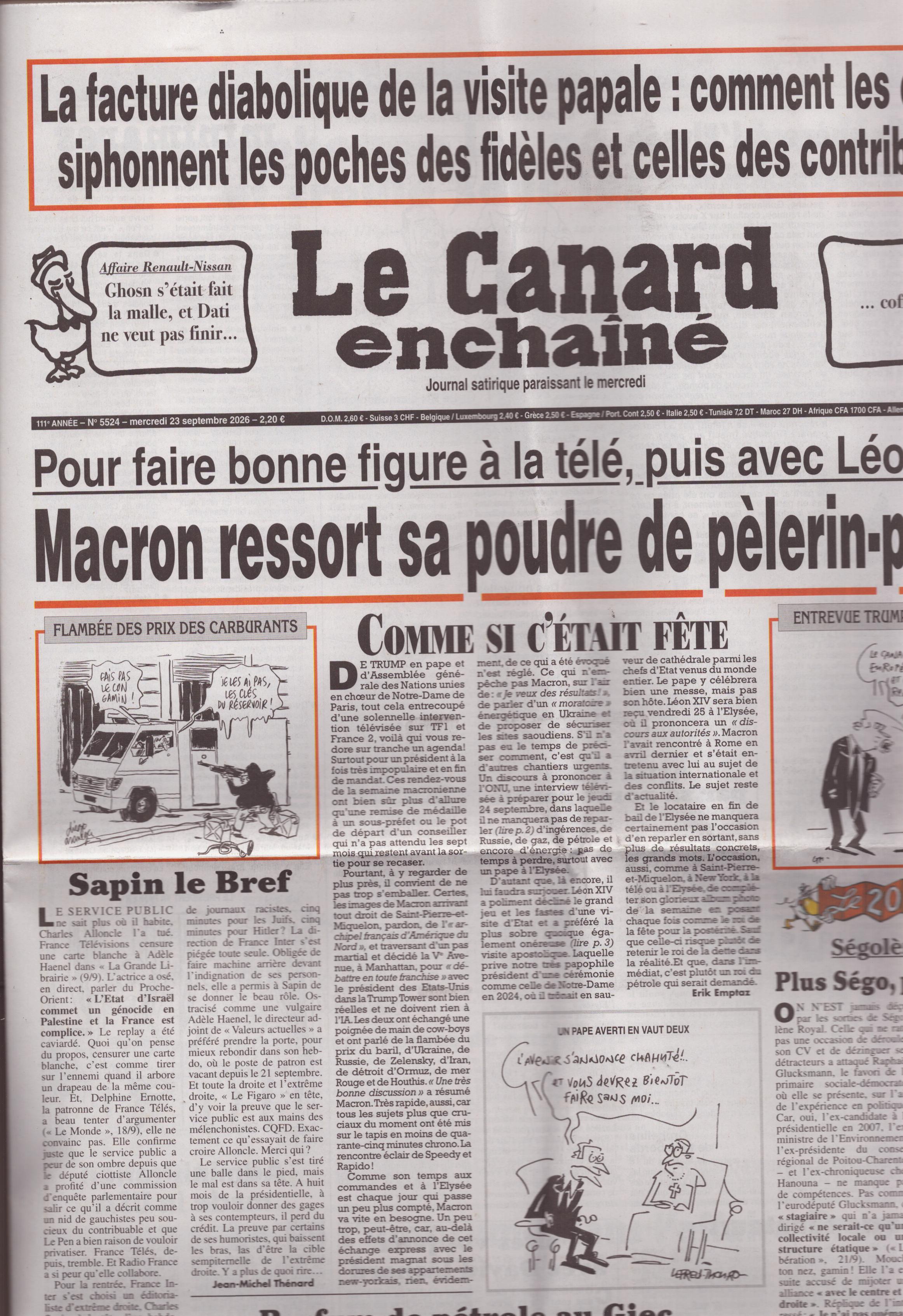 Le Canard enchaîné 5524/2026