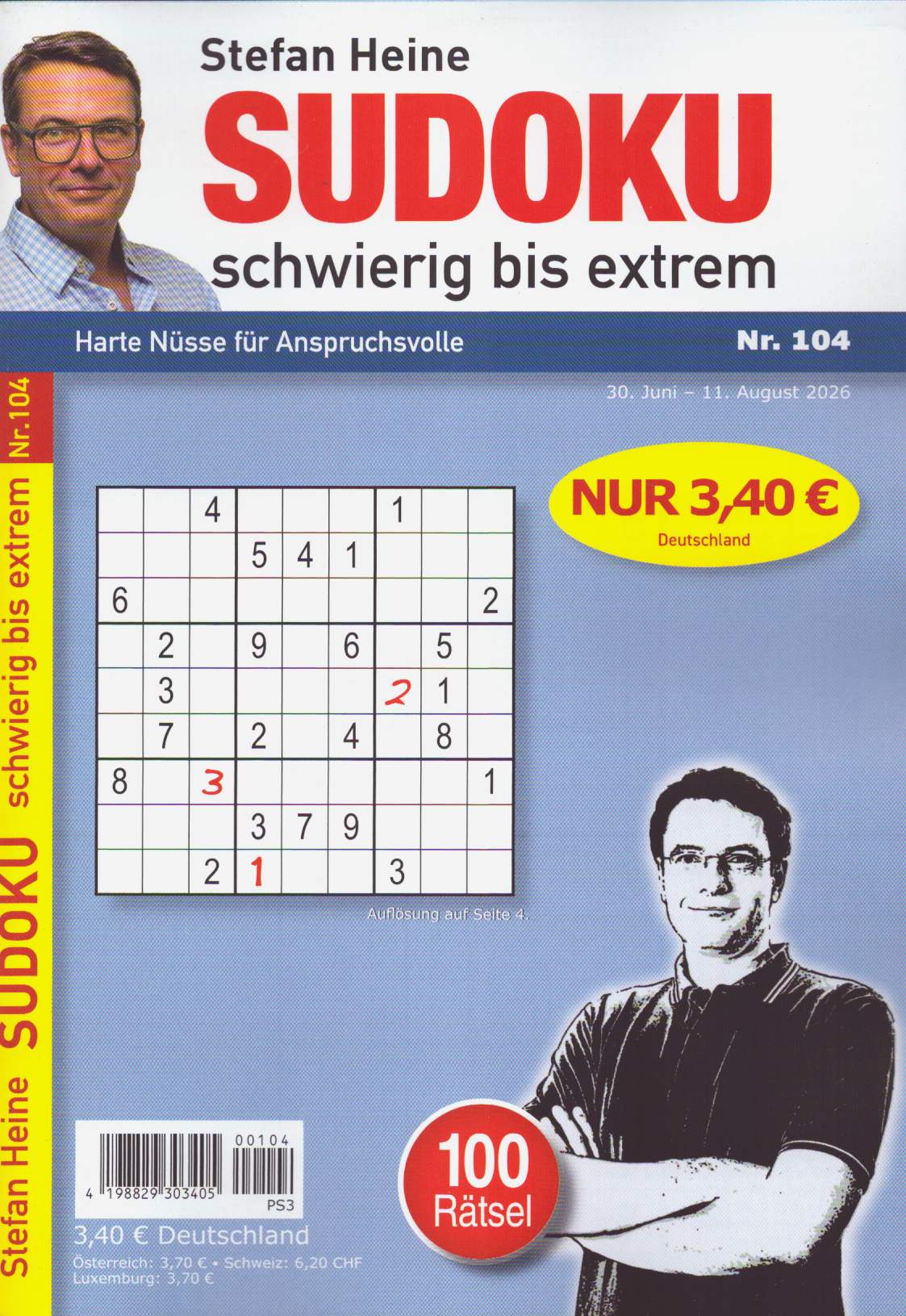 Sudoku schwierig bis extrem 104/2026