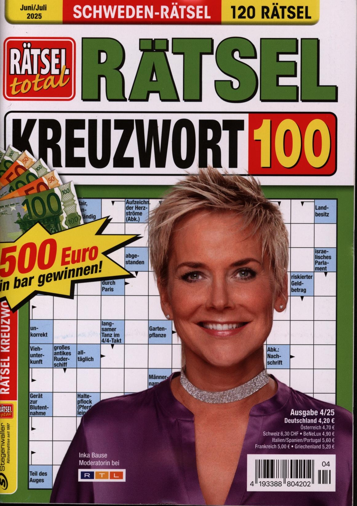 Rätsel total Kreuzworträtsel 100 4/2025