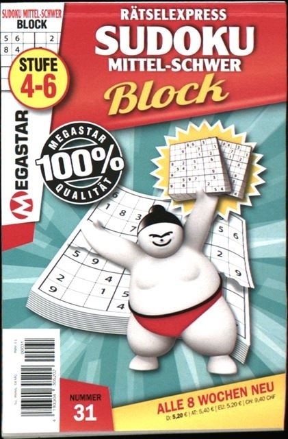 Sudoku Block mittel-schw. 31/2026