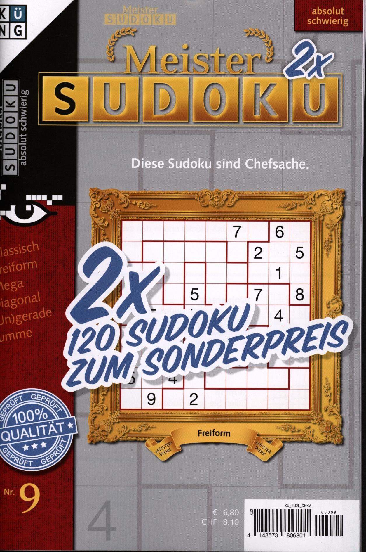 Meister Sudoku 2x Book 9/2025