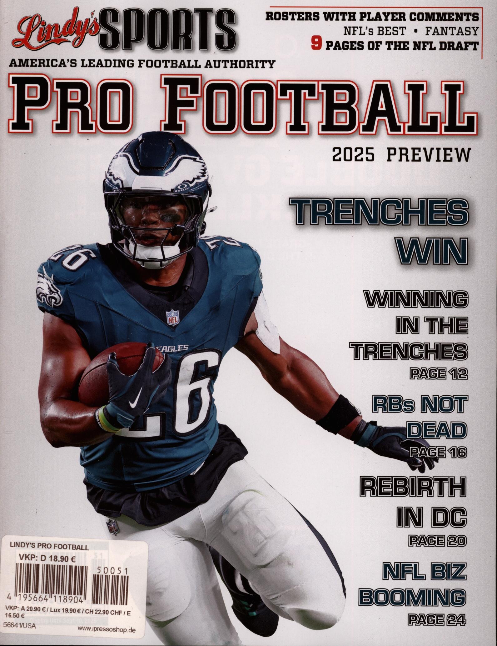 LINDY'S PRO FOOTBALL 51/2025
