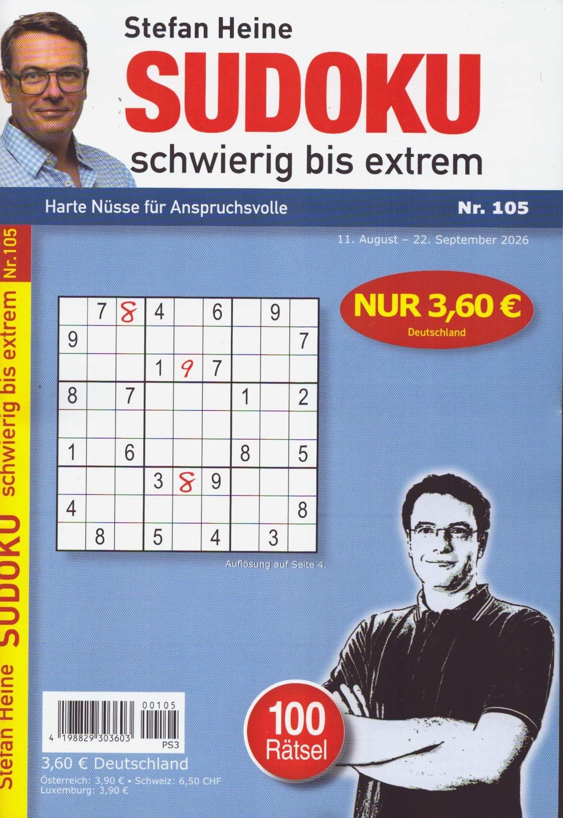 Sudoku schwierig bis extrem 105/2026