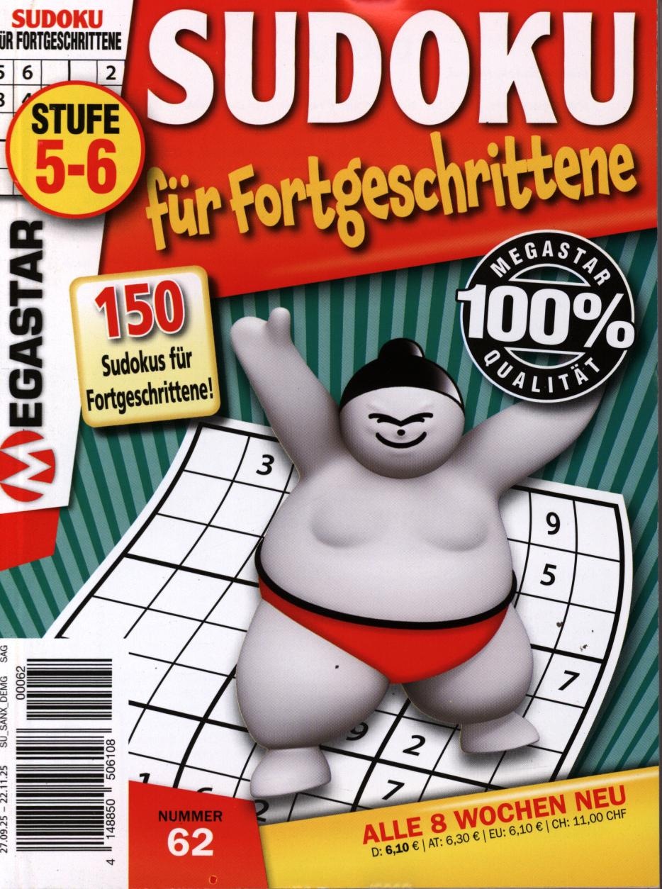 150 Sudoku f. Fortgeschrittene 62/2025