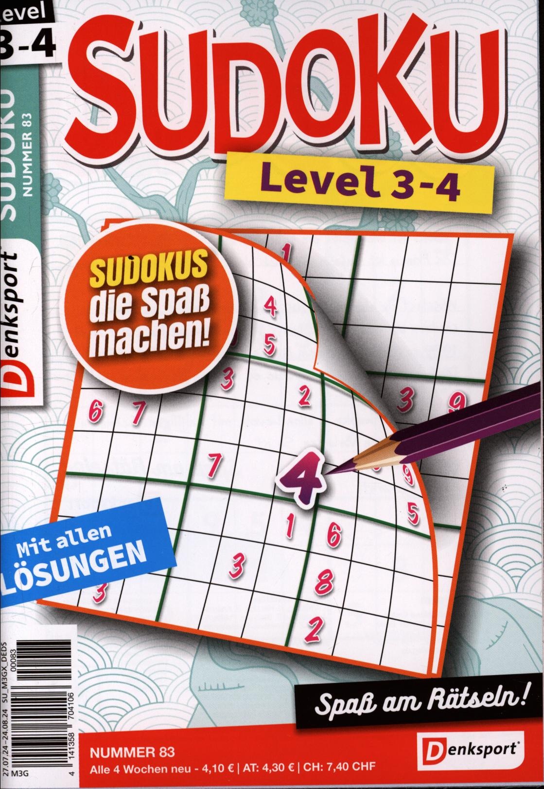 Denksport Sudoku Level 3-4 83/2024