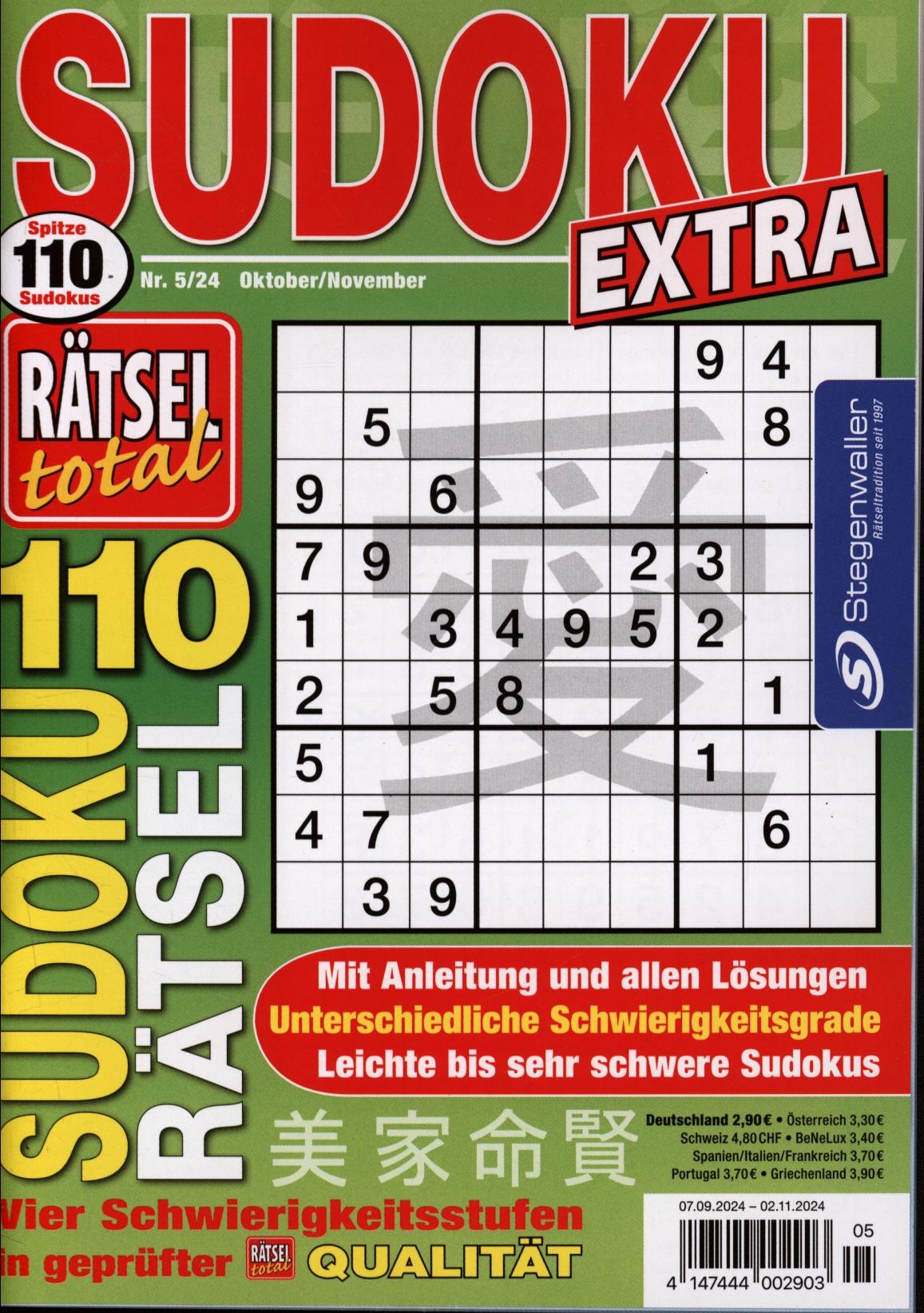 Rätsel total Extra Sudoku 5/2024