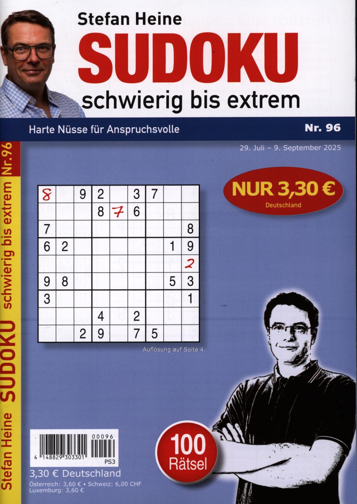 Sudoku schwierig bis extrem 96/2025