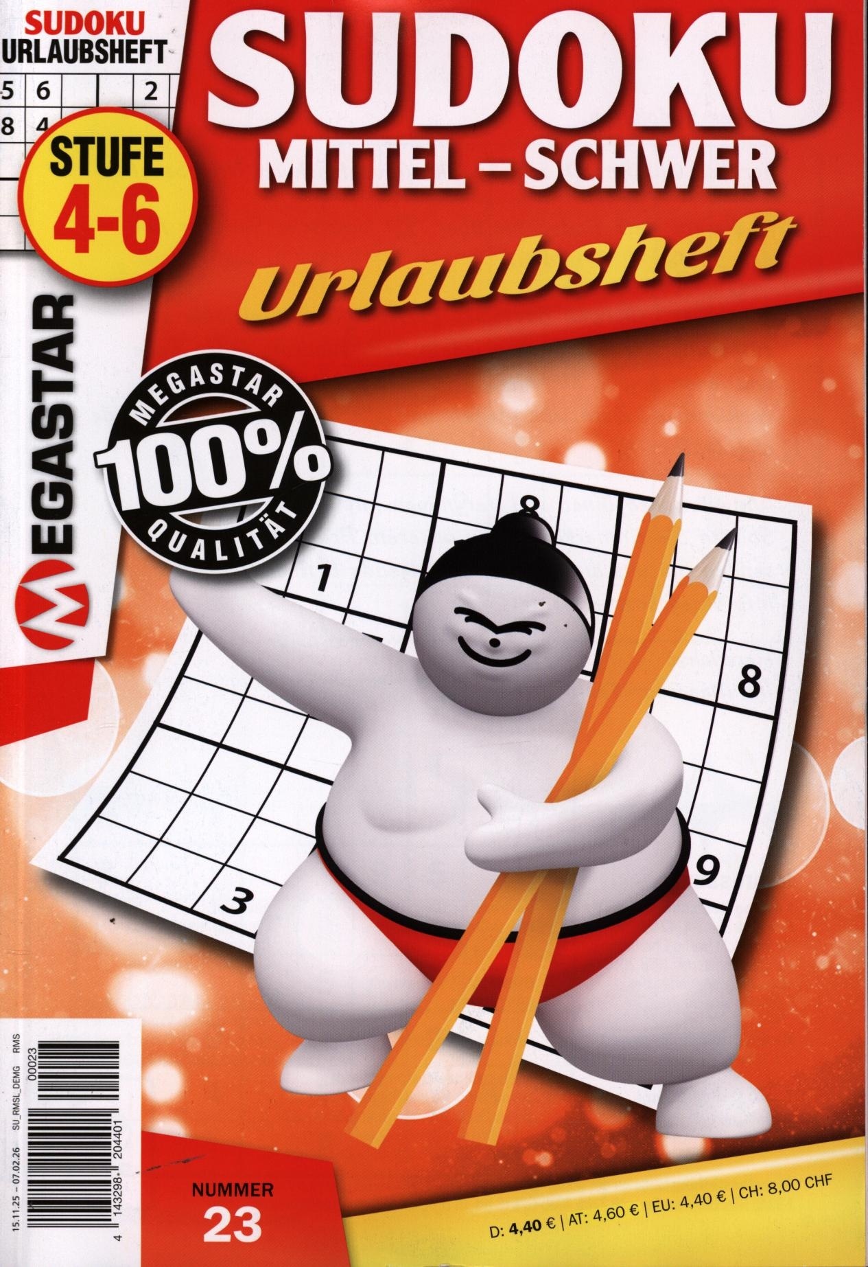 Megastar Sudoku Mittel-Schwer 23/2025