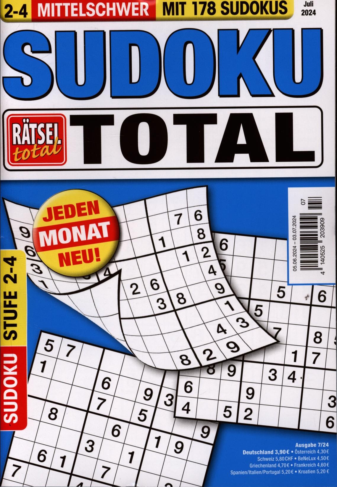 Rätsel tot.SudokuTotal2-4 7/2024