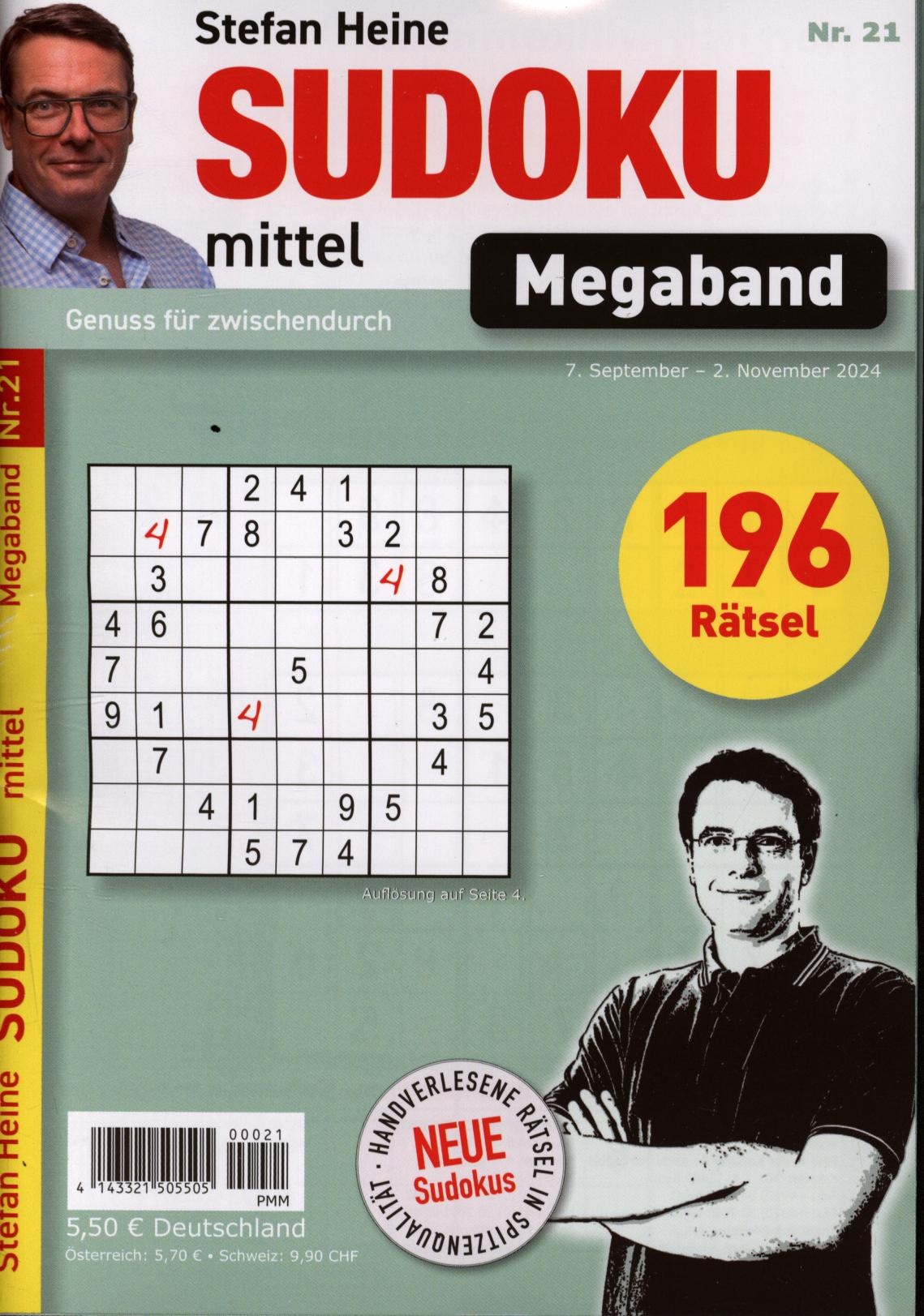 Sudoku mittel MEGABAND 21/2024