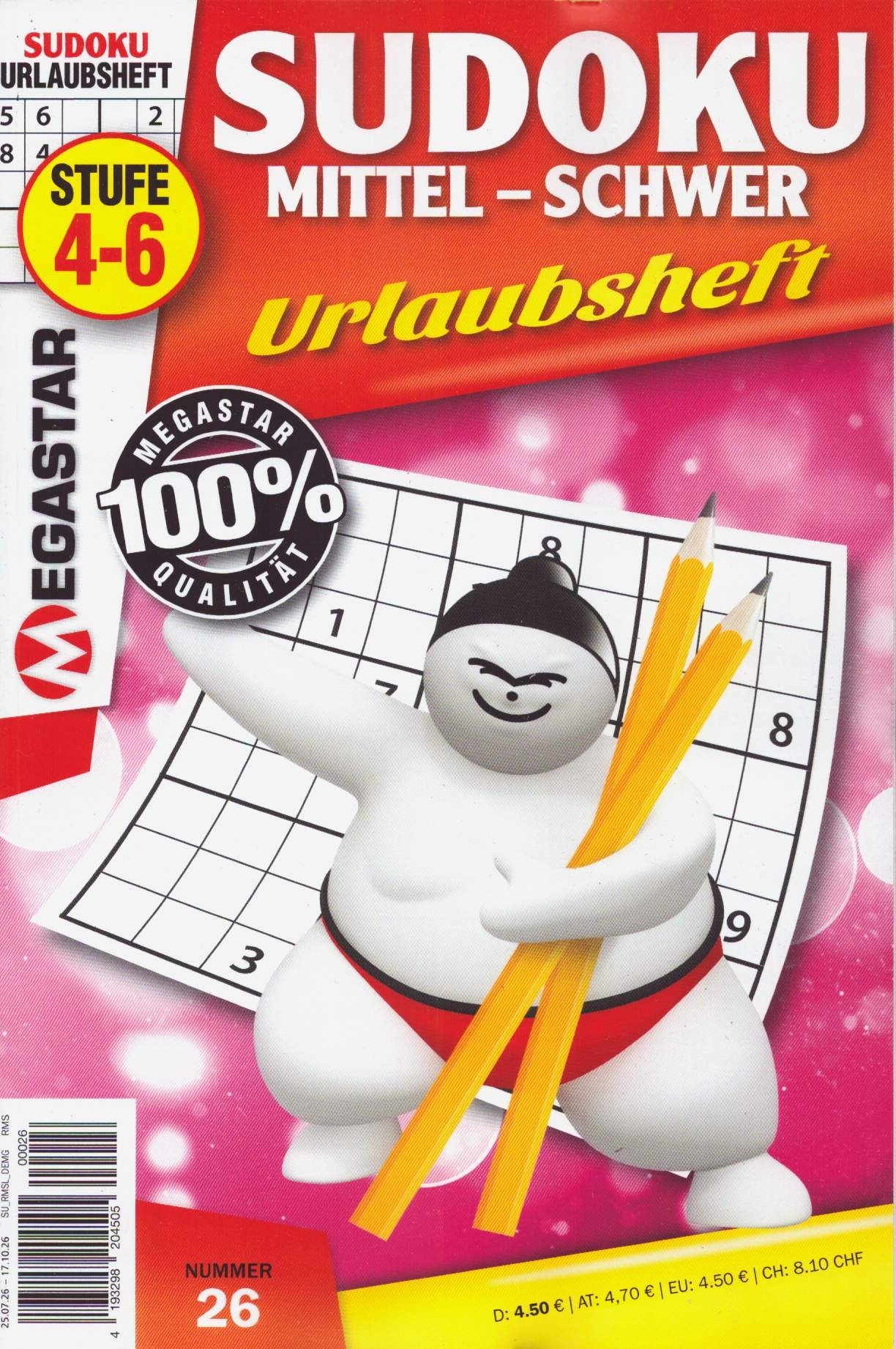 Megastar Sudoku Mittel-Schwer 26/2026