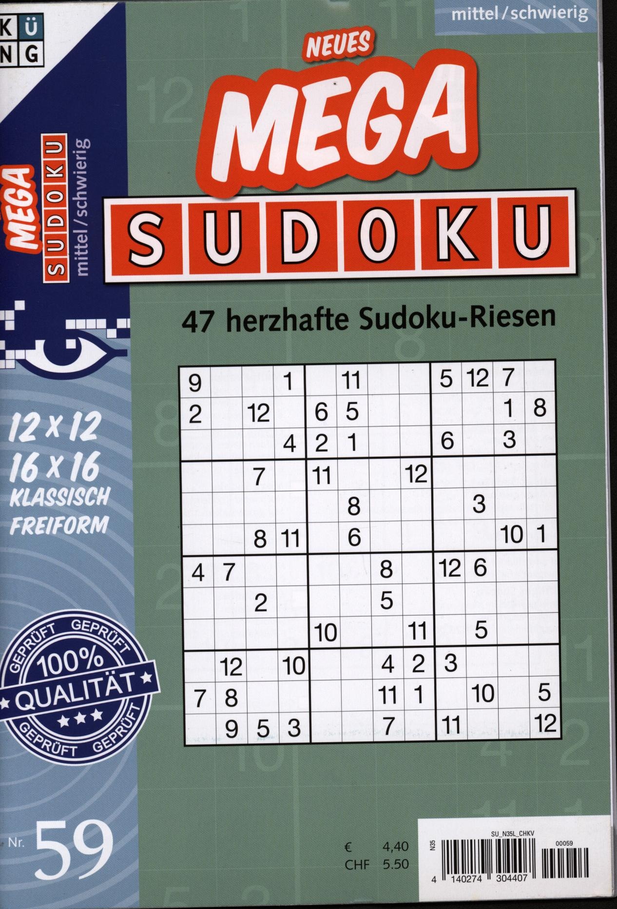 Neues Mega Sudoku 59/2025
