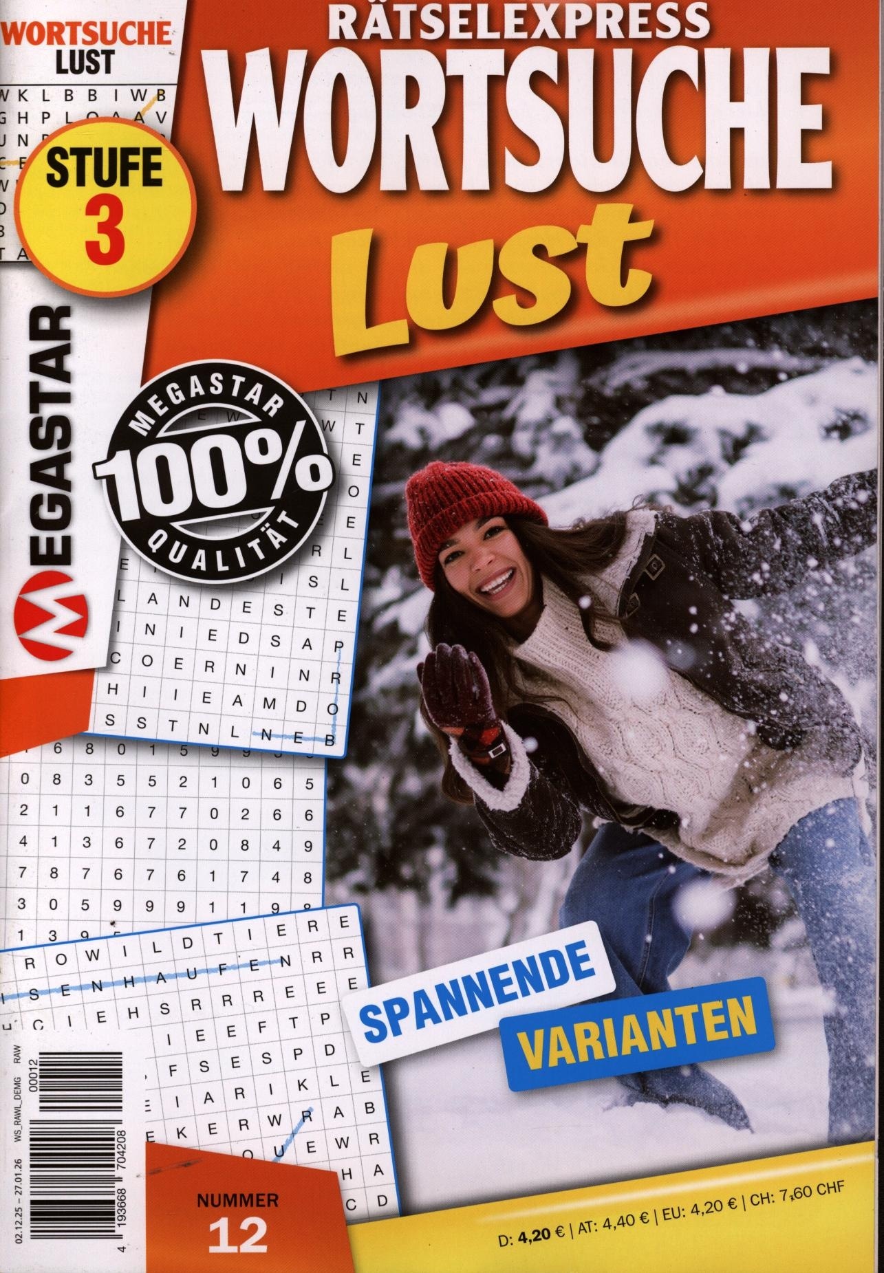 Rätselexpress Wortsuche Lust 12/2025