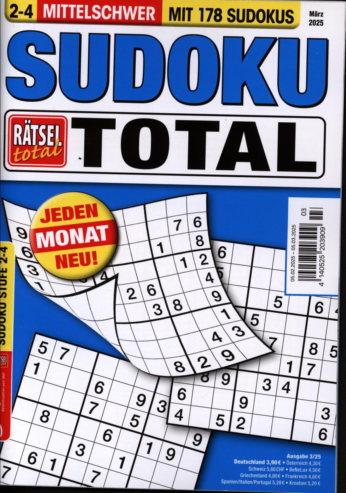 Rätsel tot.SudokuTotal2-4 3/2025