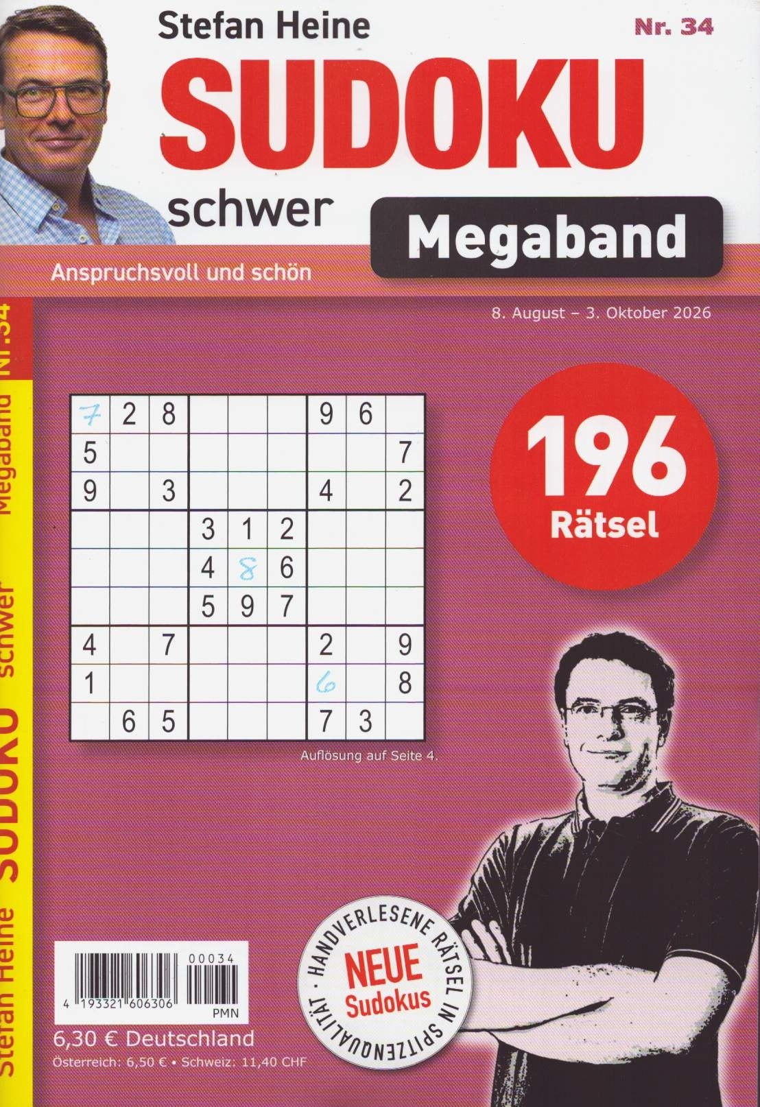 Sudoku schwer MEGABAND 34/2026