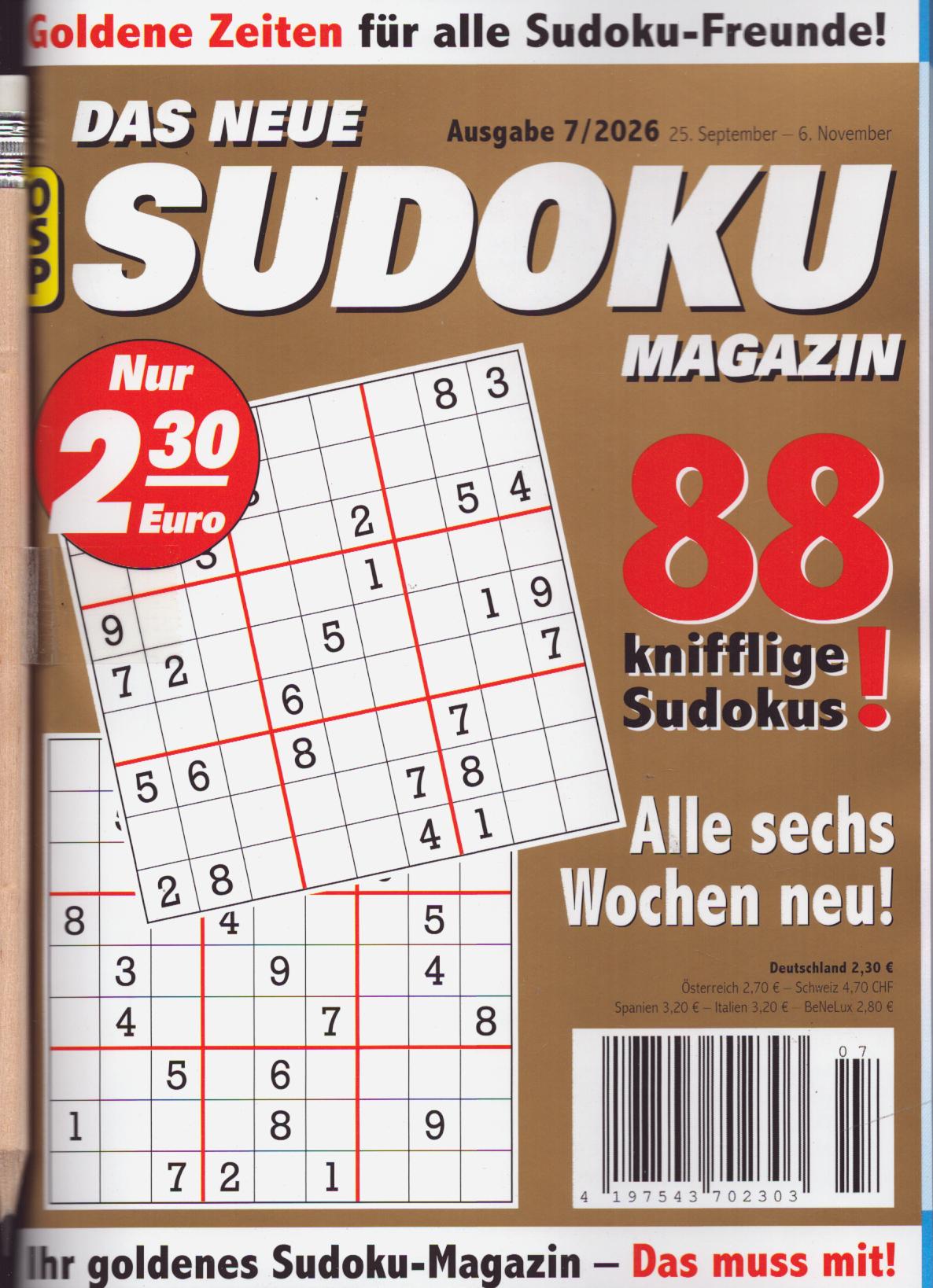 DAS NEUE SUDOKU MAGAZIN 7/2026