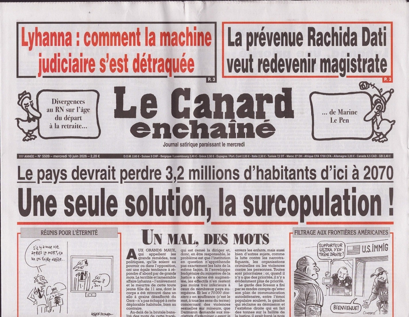 Le Canard enchaîné 5509/2026