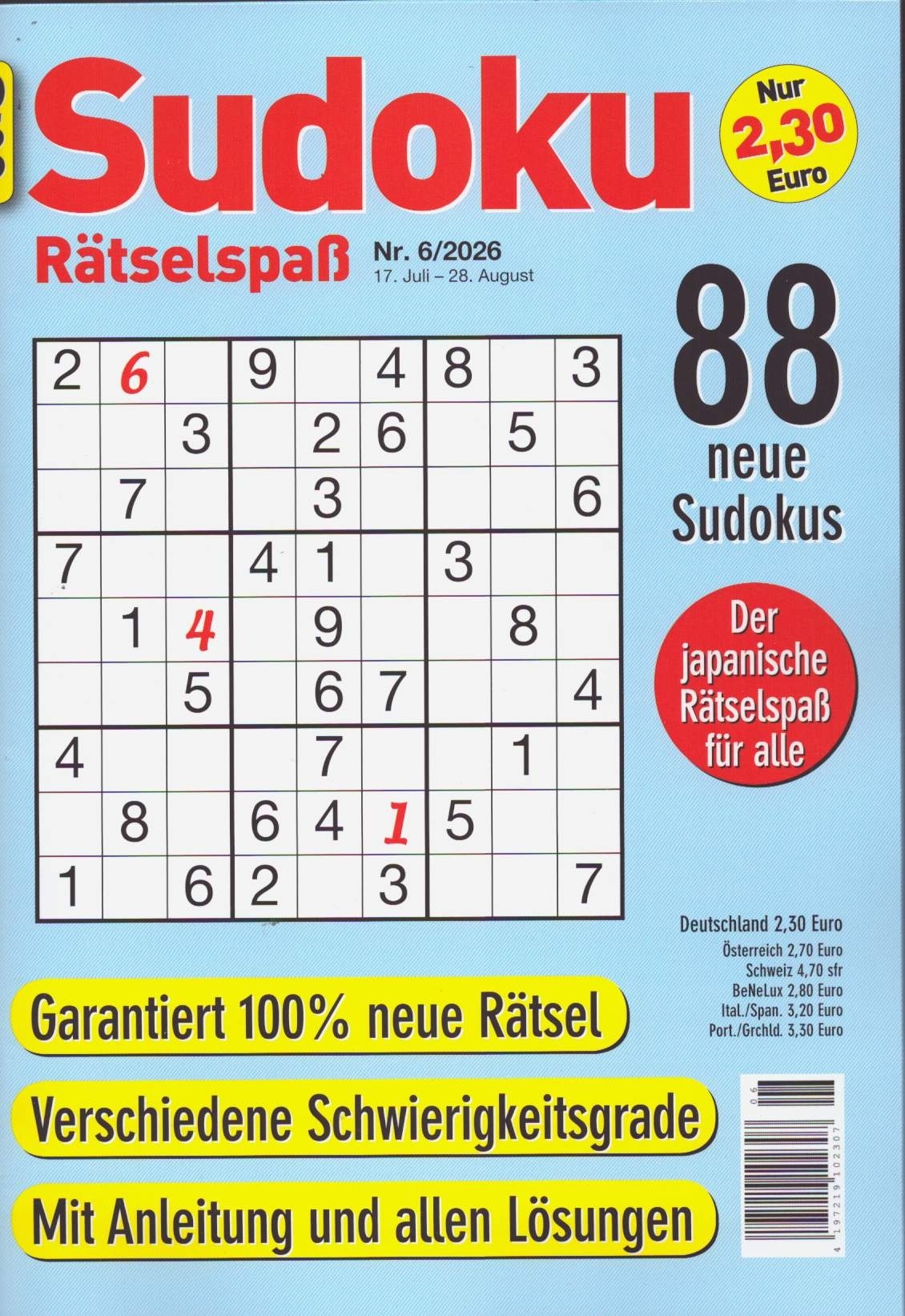SUDOKU RÄTSELSPASS 6/2026