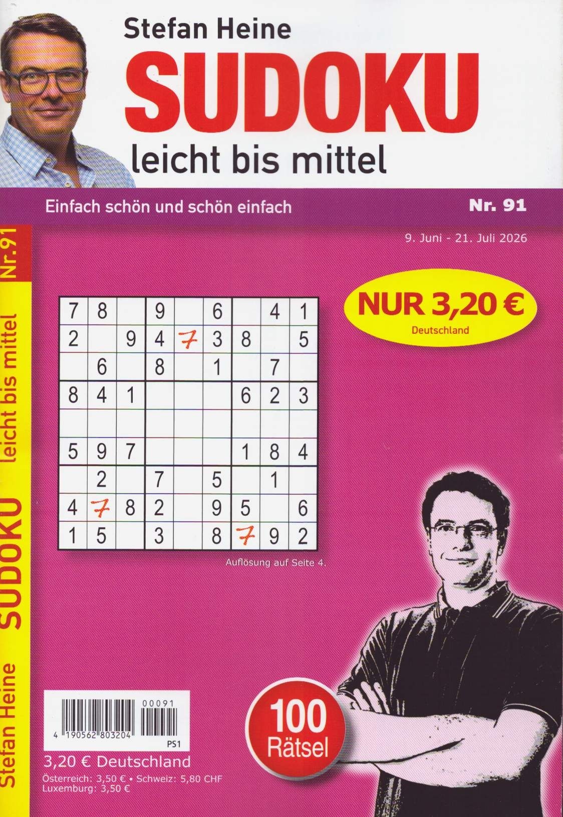 Sudoku leicht bis mittel 91/2026