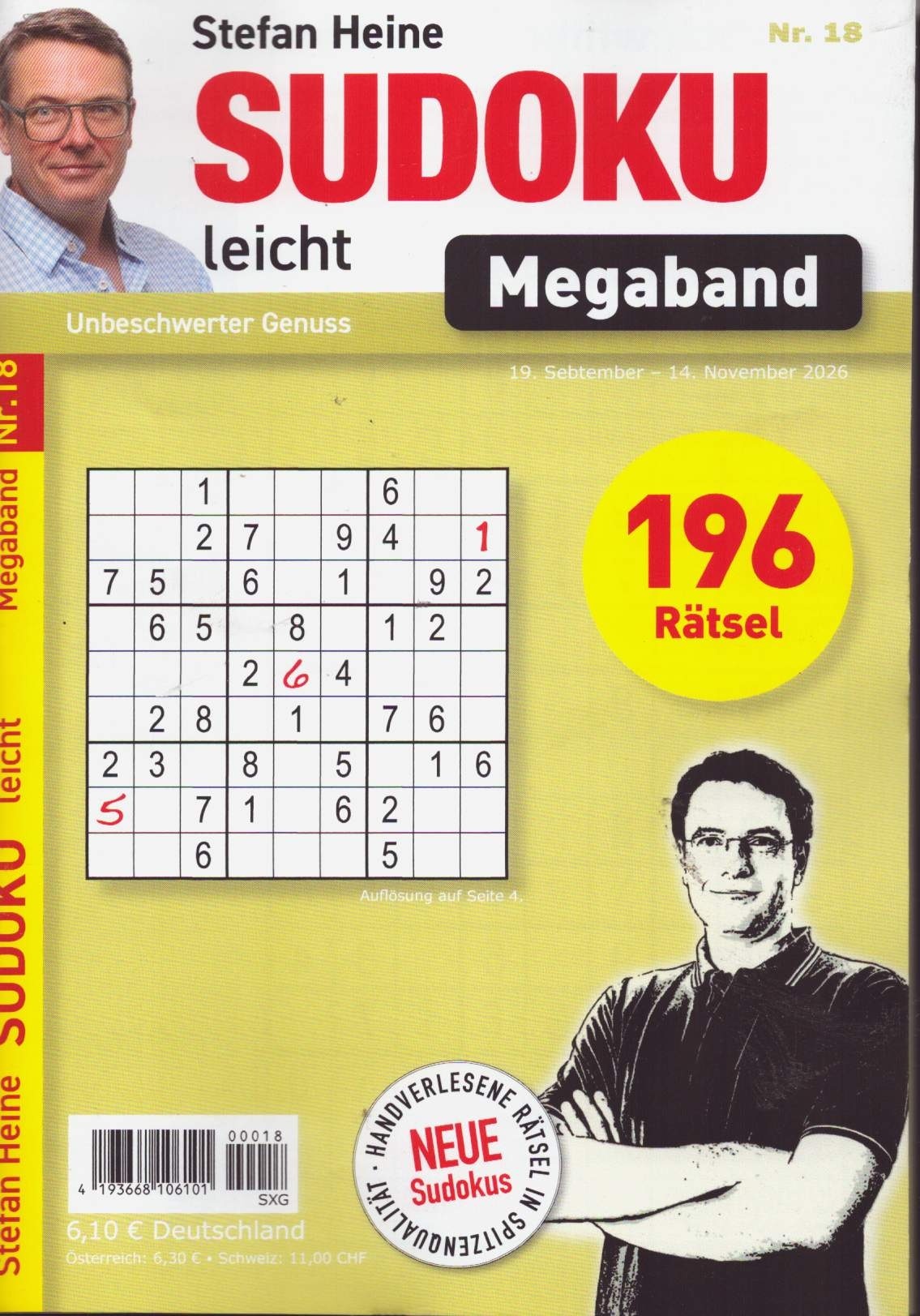 Sudoku leicht Megaband 18/2026