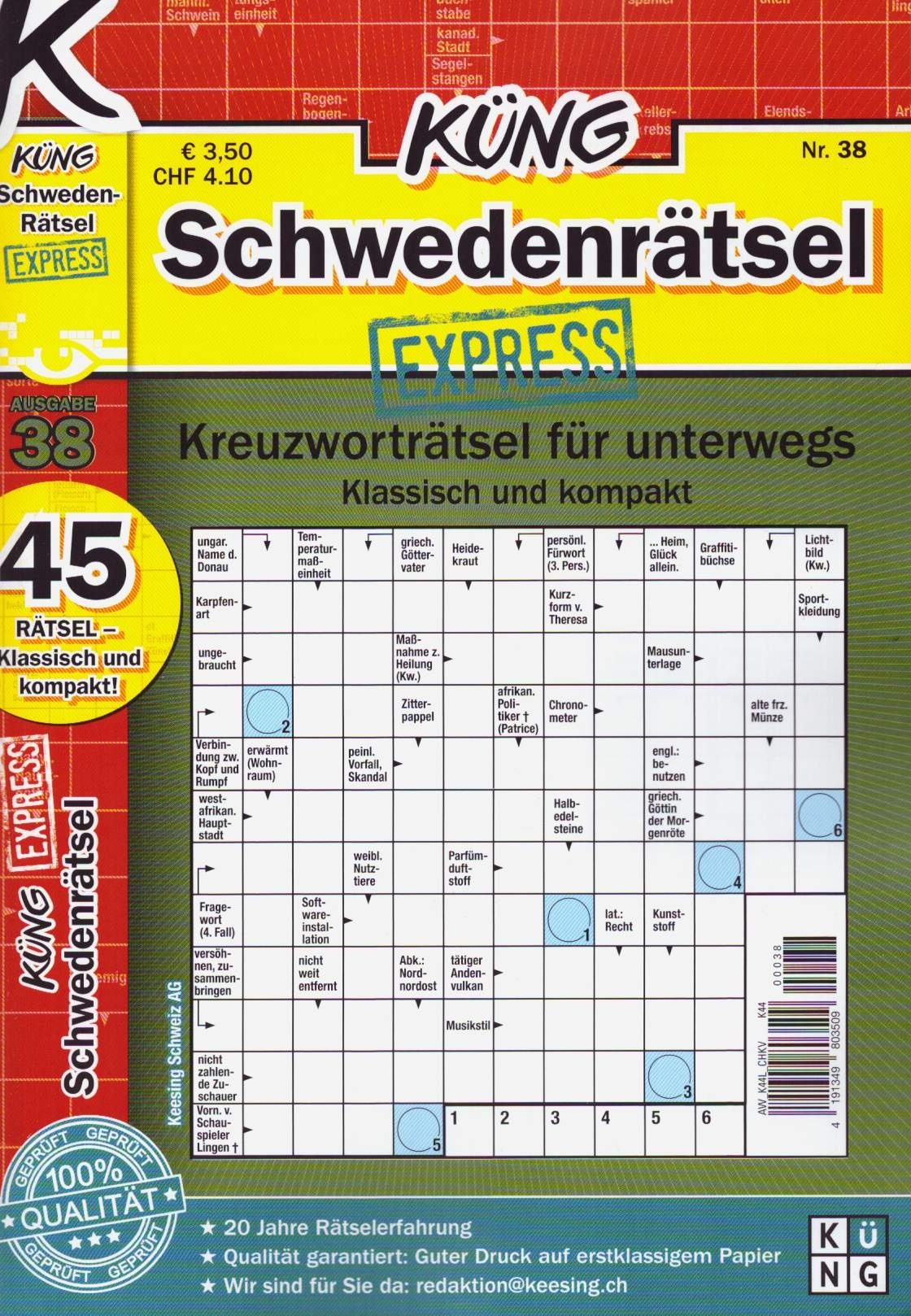 Küng Schwedenrätsel Express 38/2026