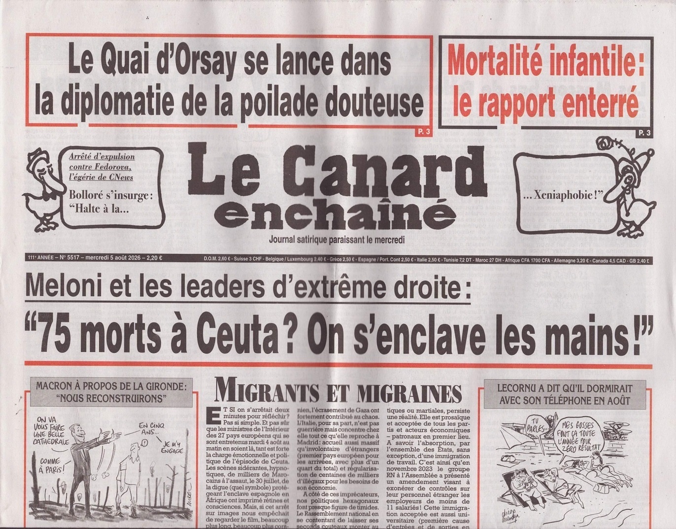 Le Canard enchaîné 5517/2026