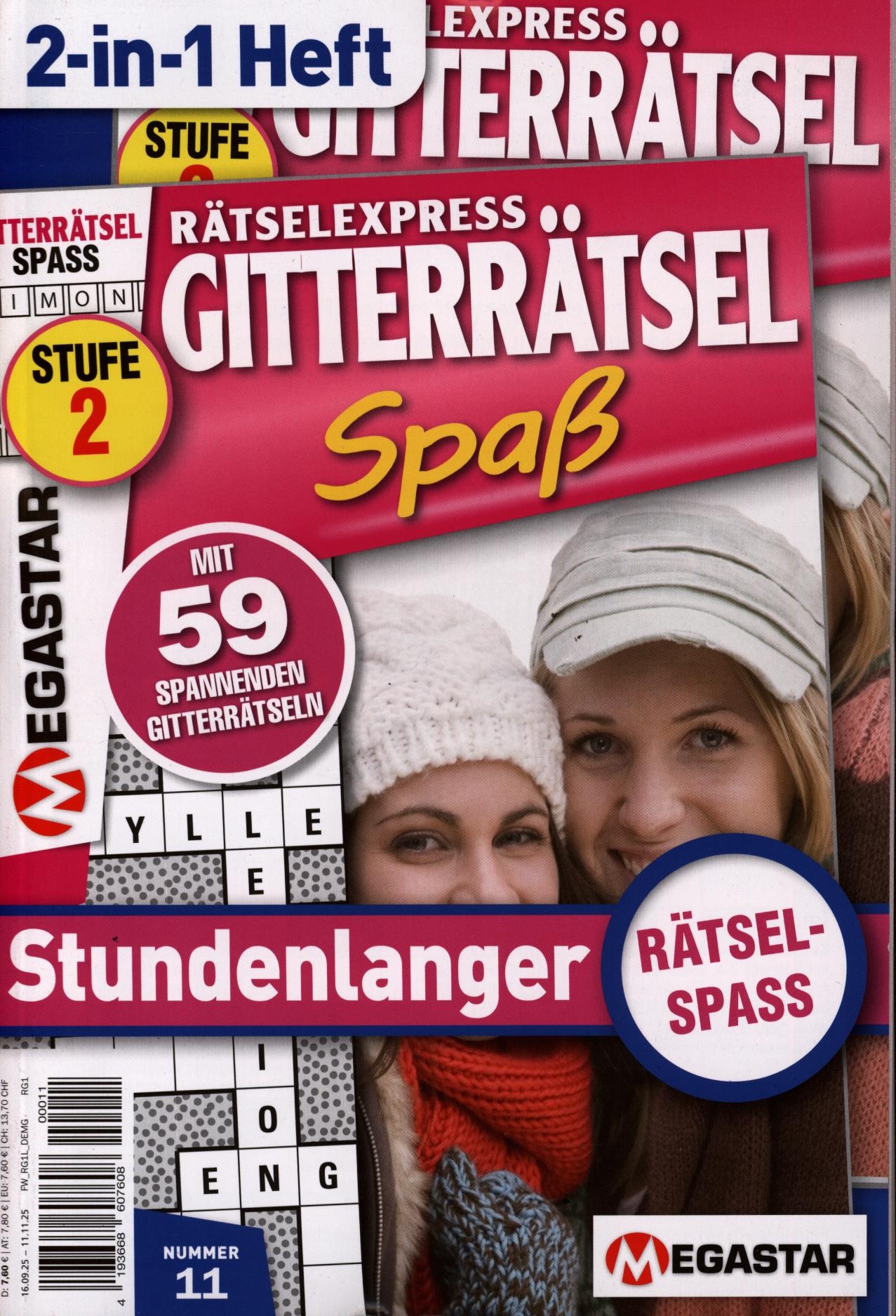 Rätselexpress Gitterrätsel Spaß Premiumband 11/2025