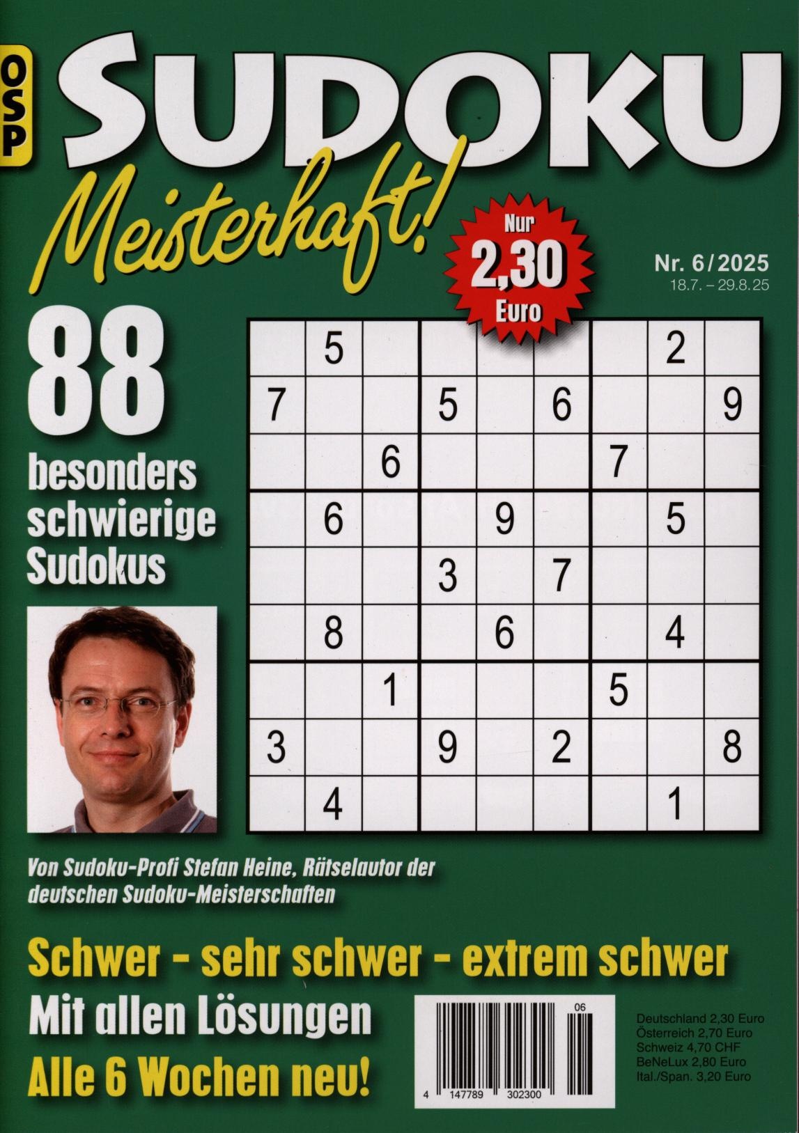 SUDOKU MEISTERHAFT 6/2025