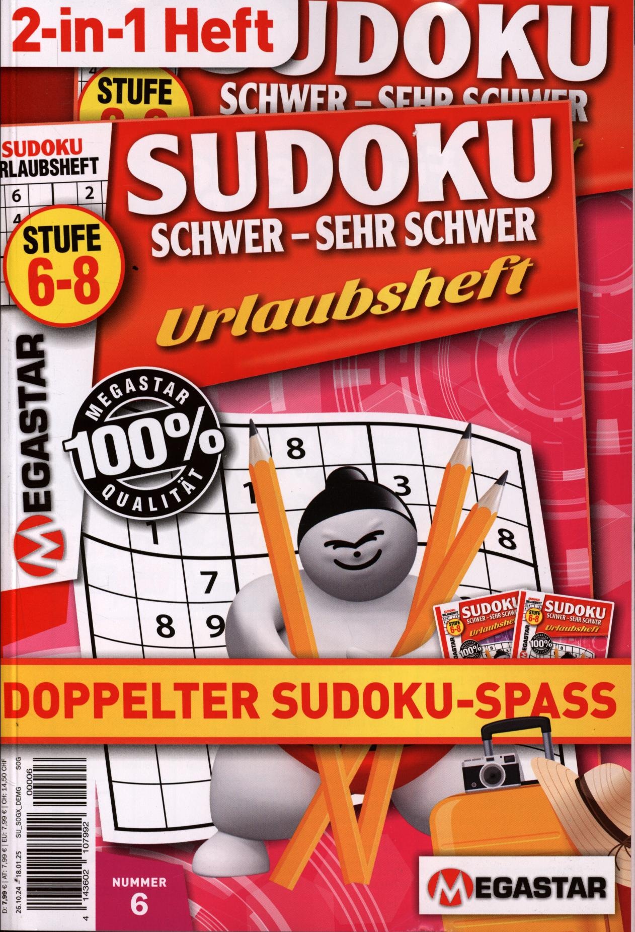 Sudoku schwer bis sehr schwer 6/2024