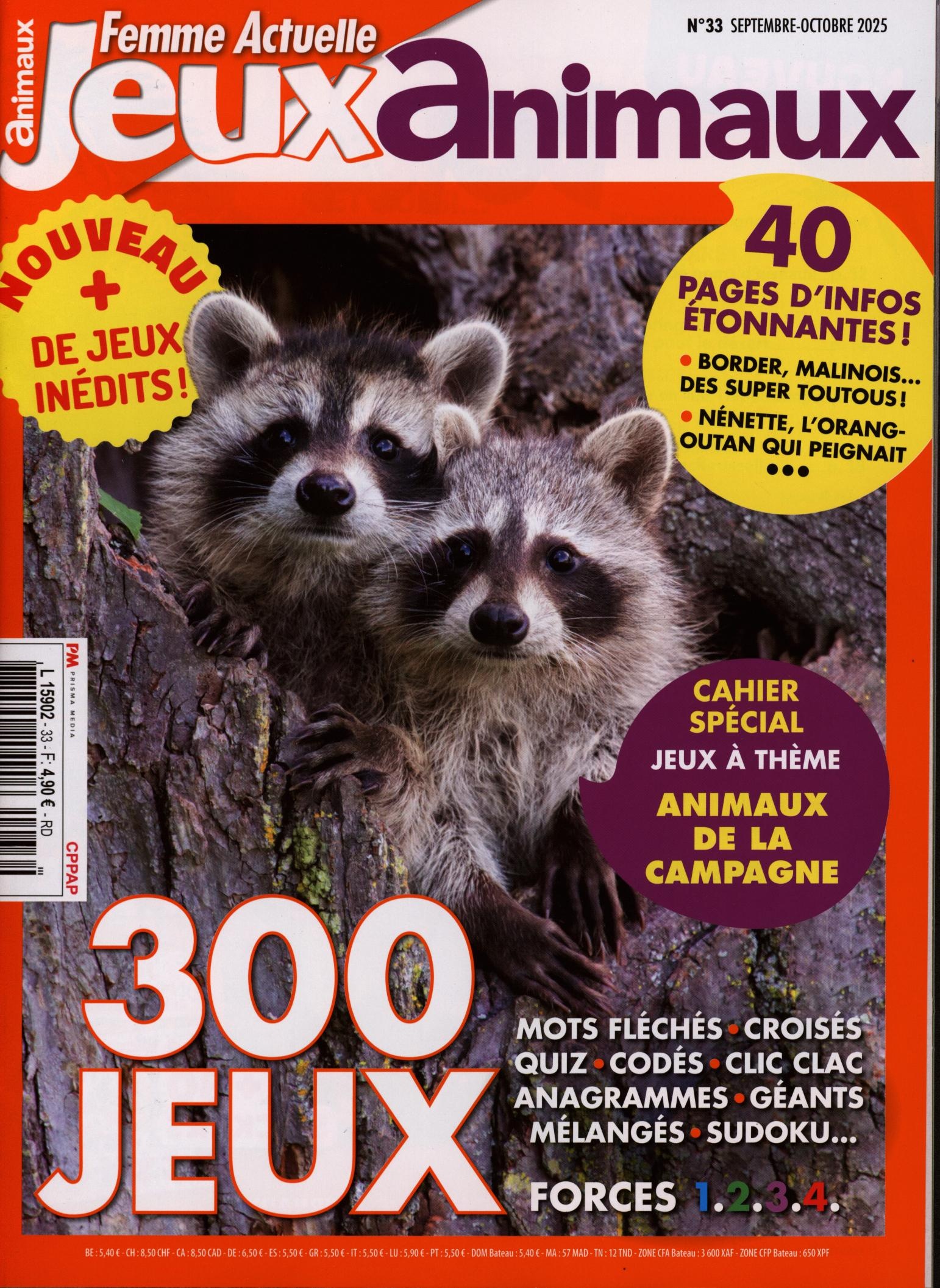 Femme Actuelle Jeux animaux 33/2025