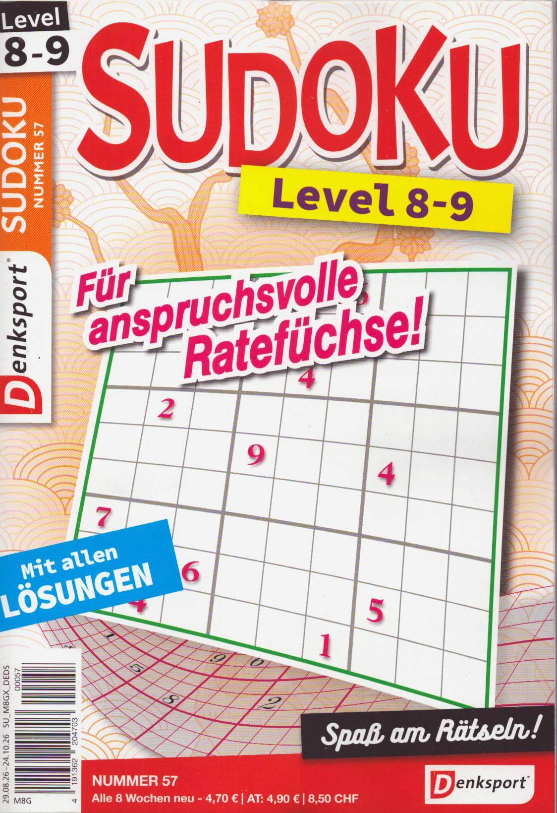 Denksport Sudoku Level 8-9 57/2026