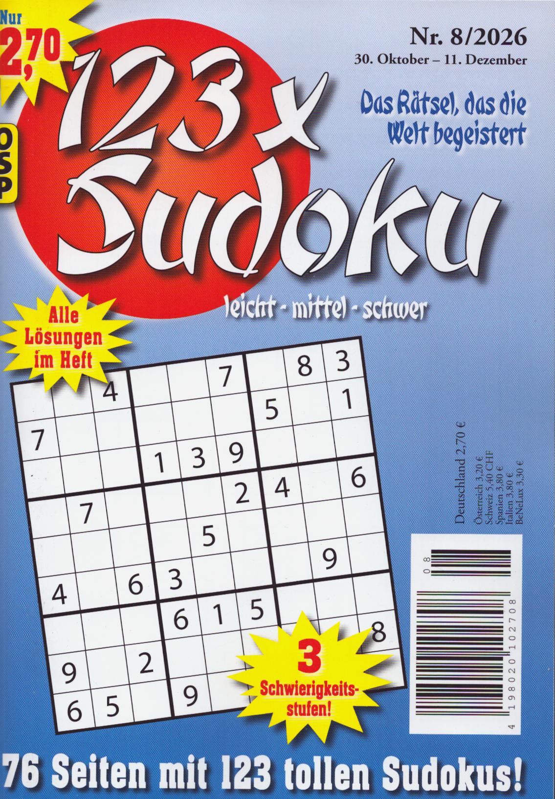 123x SUDOKU 8/2026