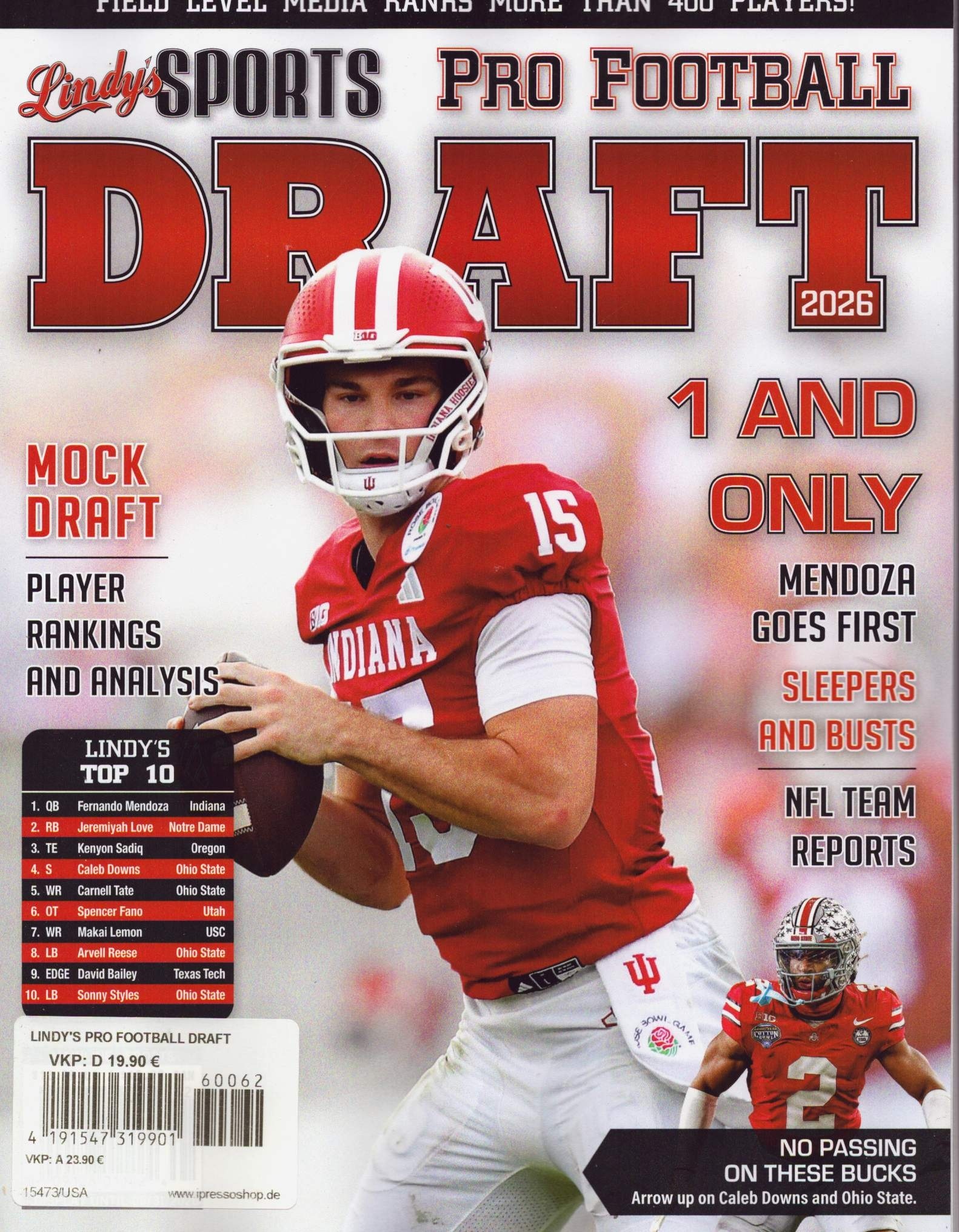 LINDY'S PRO FOOTBALL DRAFT 62/2026