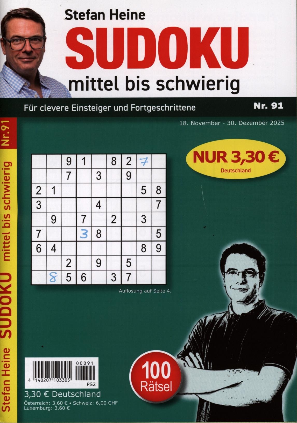 Sudoku mittel bis schwierig 91/2025