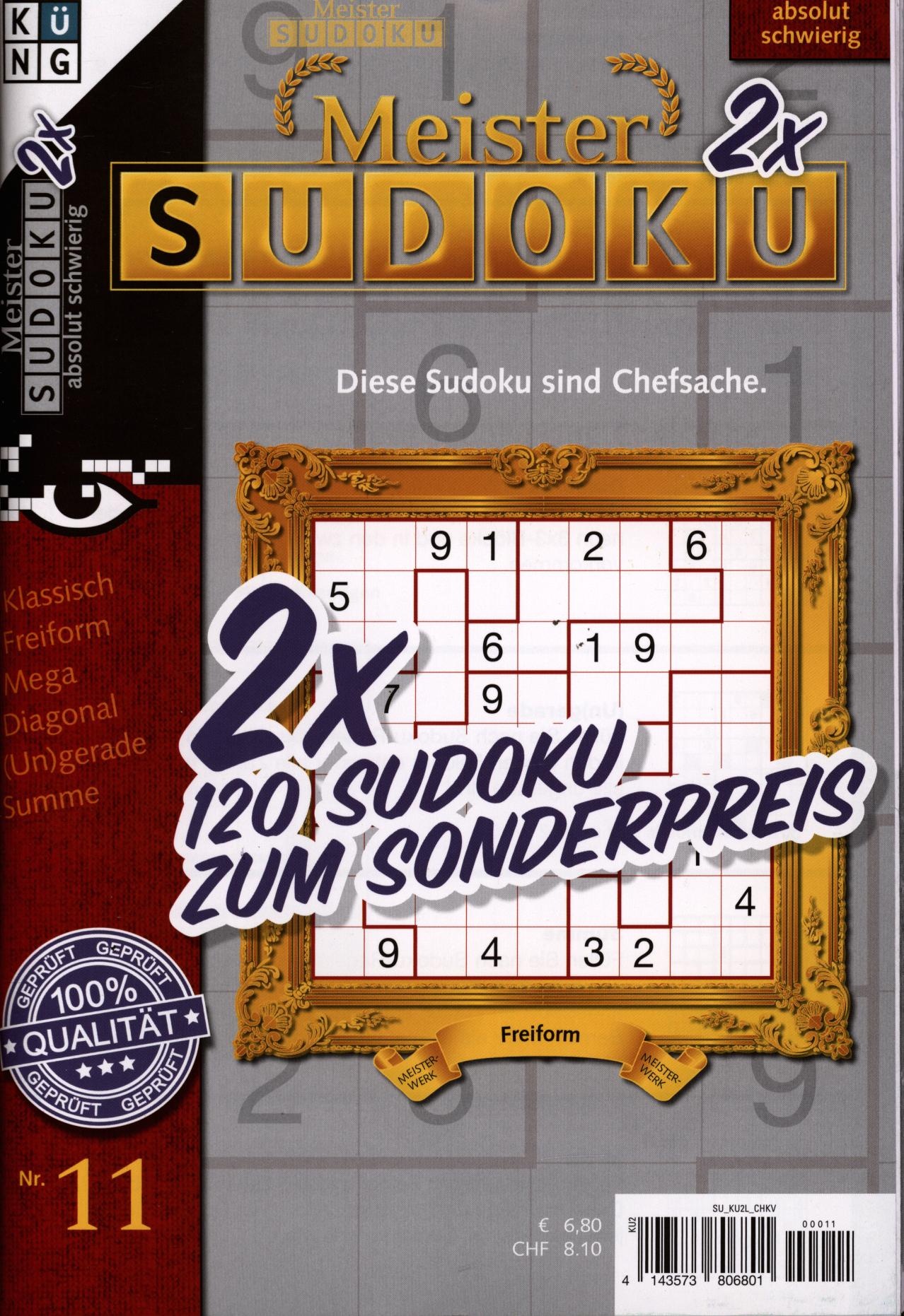 Meister Sudoku 2x Book 11/2025