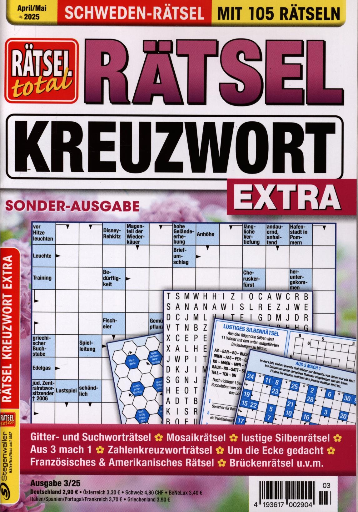 Rätsel total - Kreuzwort Extra 3/2025